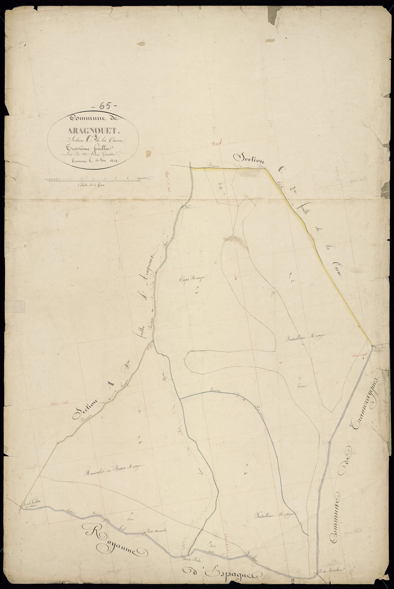 Aragnouet - Aragnouet.- Section C, 3e feuille