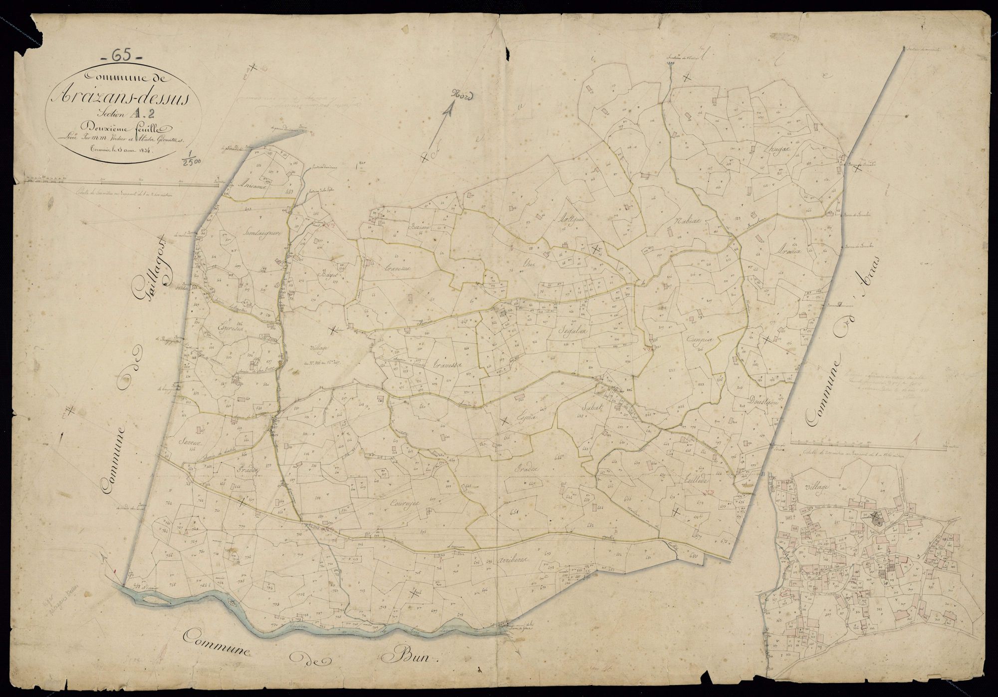 Arcizans-Dessus - Arcizans-Dessus.- Section A, 2e feuille