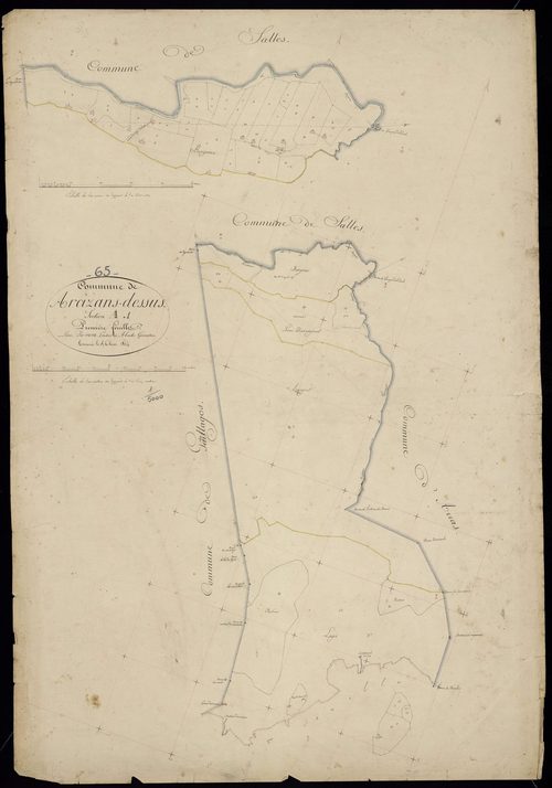 Arcizans-Dessus - Arcizans-Dessus.- Section A, 1re feuille