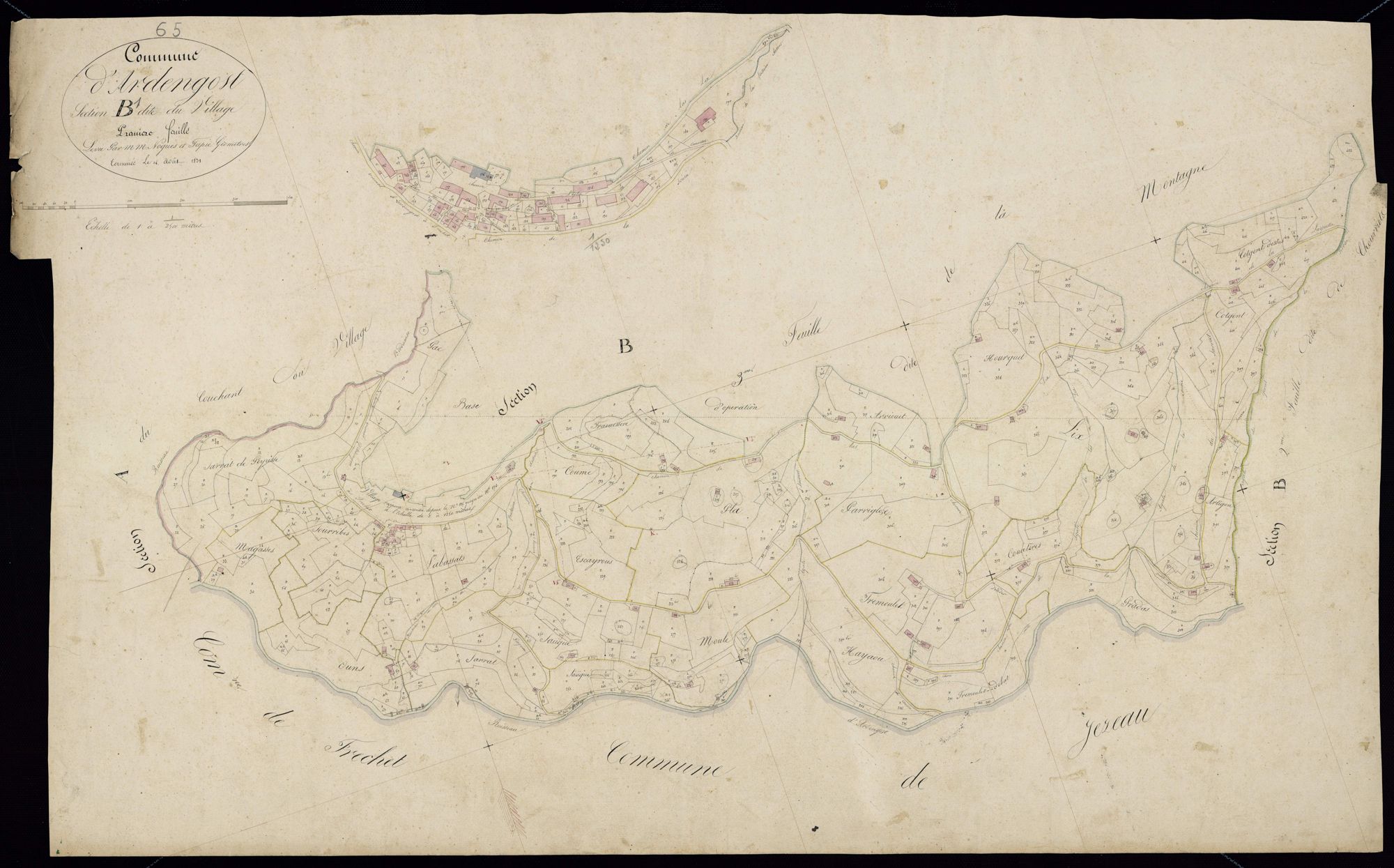 Ardengost - Ardengost.- Section B, 1re feuille