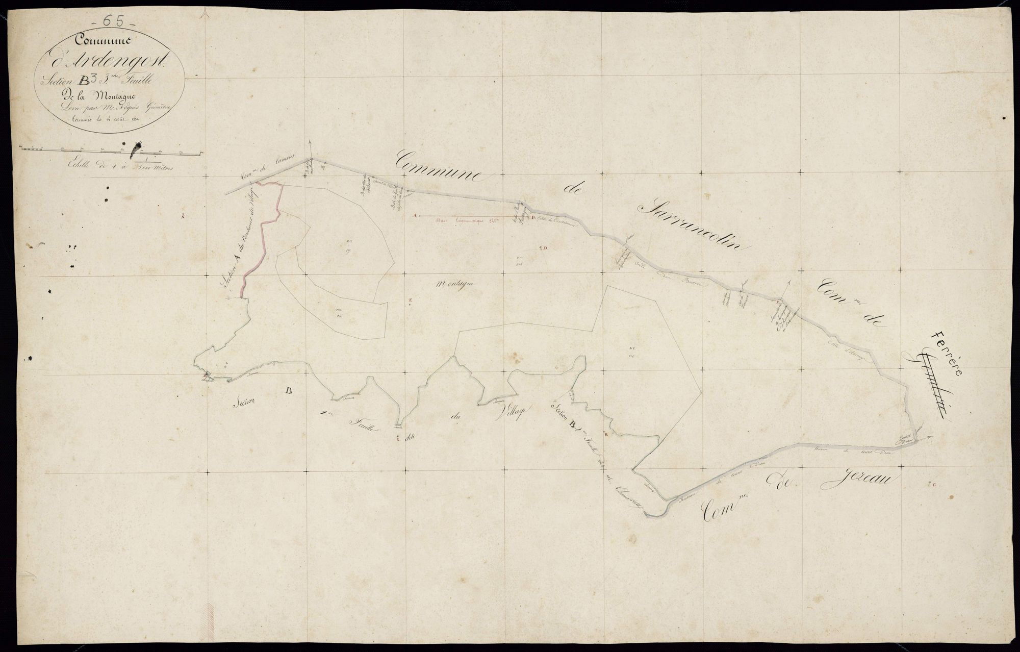 Ardengost - Ardengost.- Section B, 3e feuille