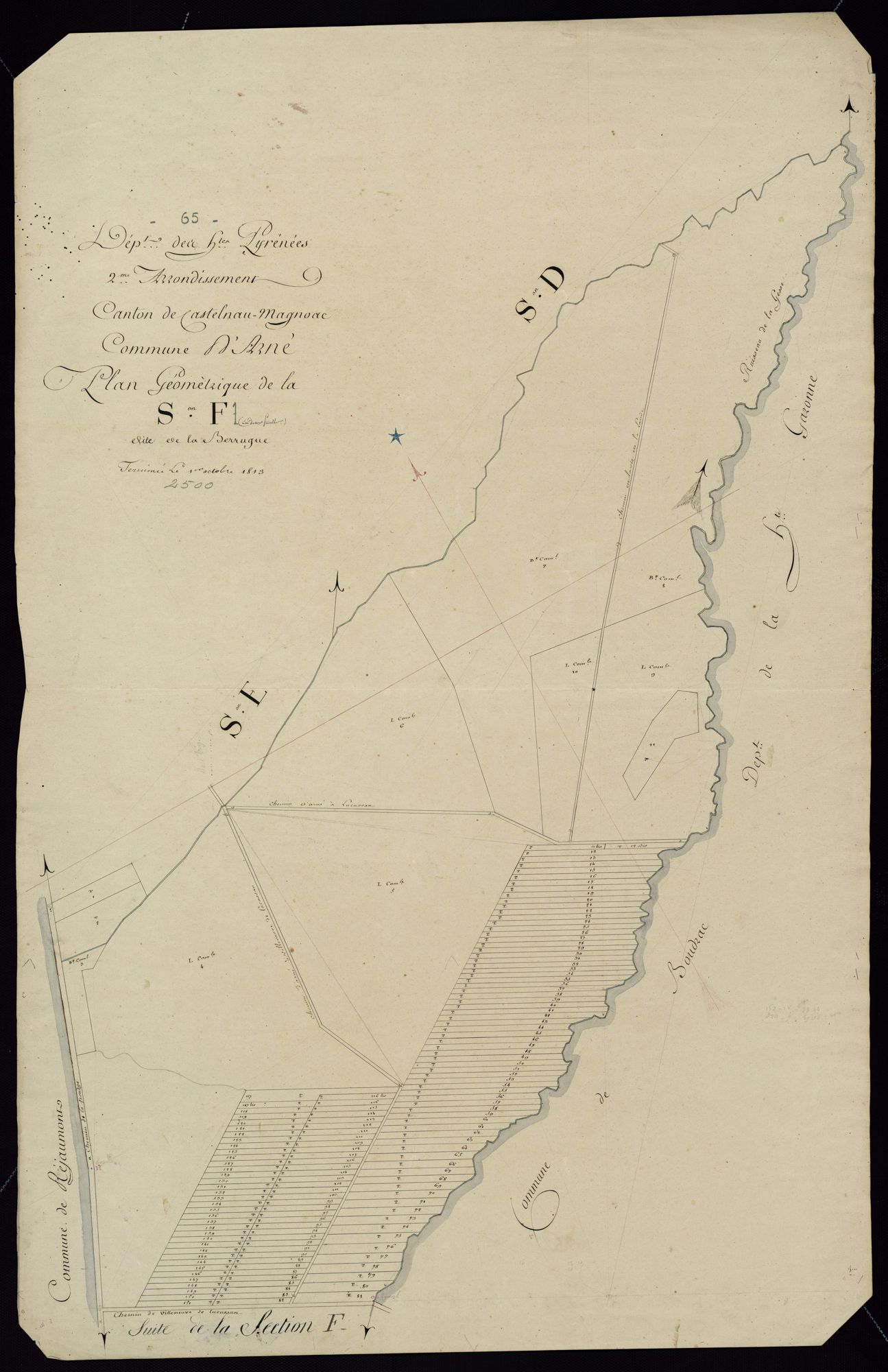 Arné - Arné.- Section F, 1re feuille