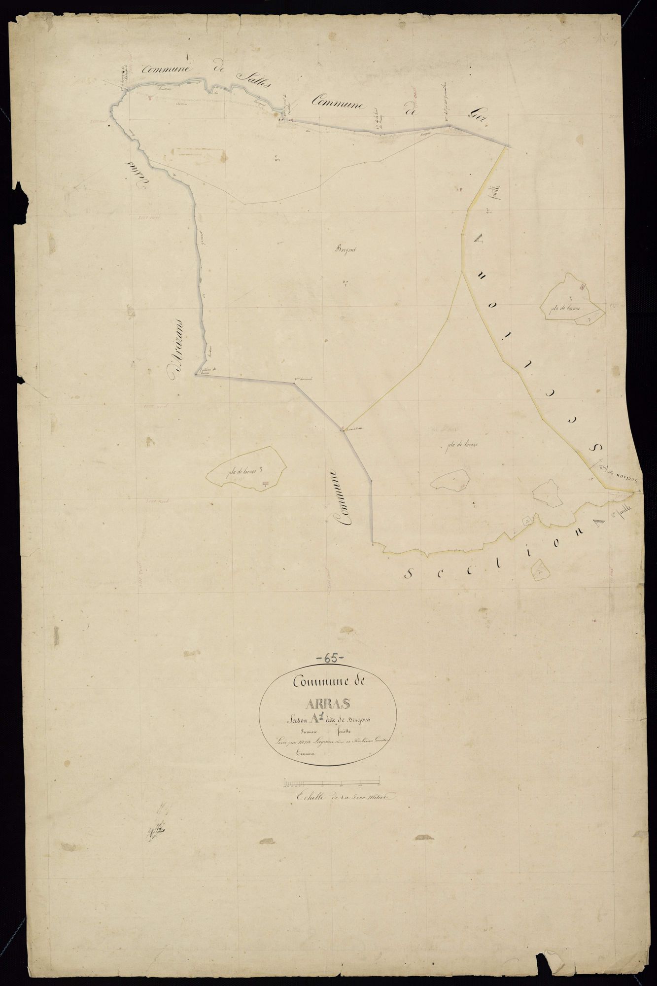 Arras-en-Lavedan - Arras-en-Lavedan.- Section A, 1re feuille