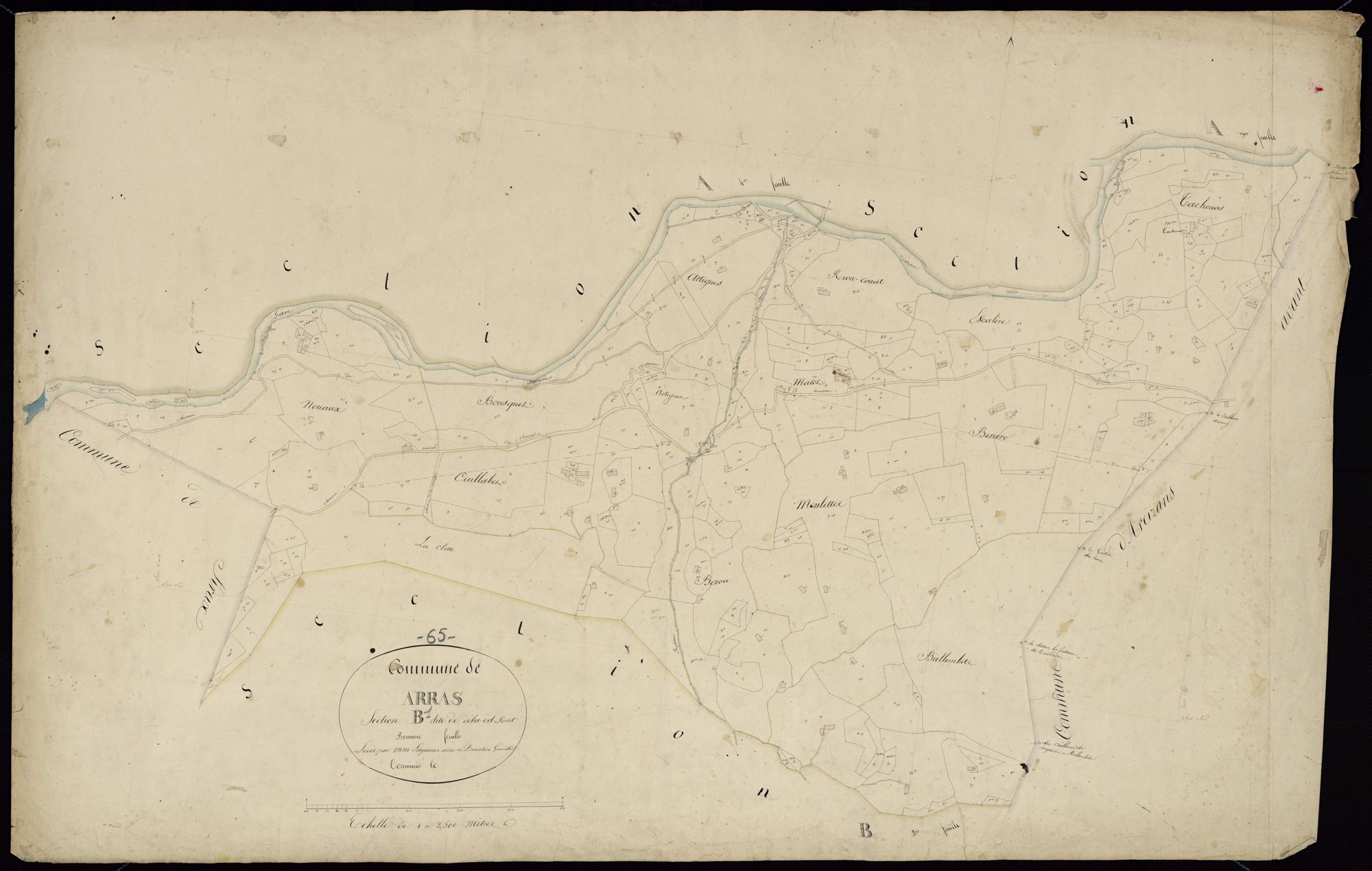 Arras-en-Lavedan - Arras-en-Lavedan.- Section B, 1re feuille