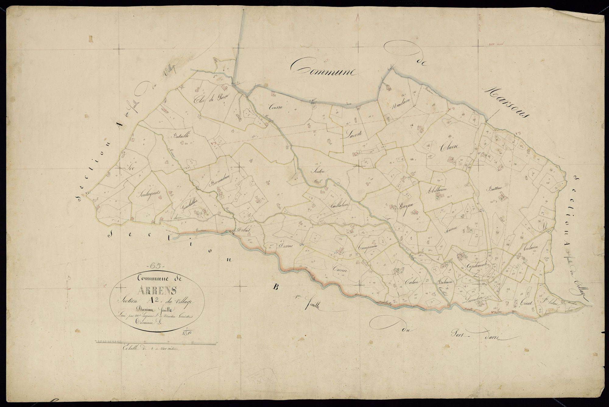 Arrens-Marsous - Arrens.- Section A, 2e feuille