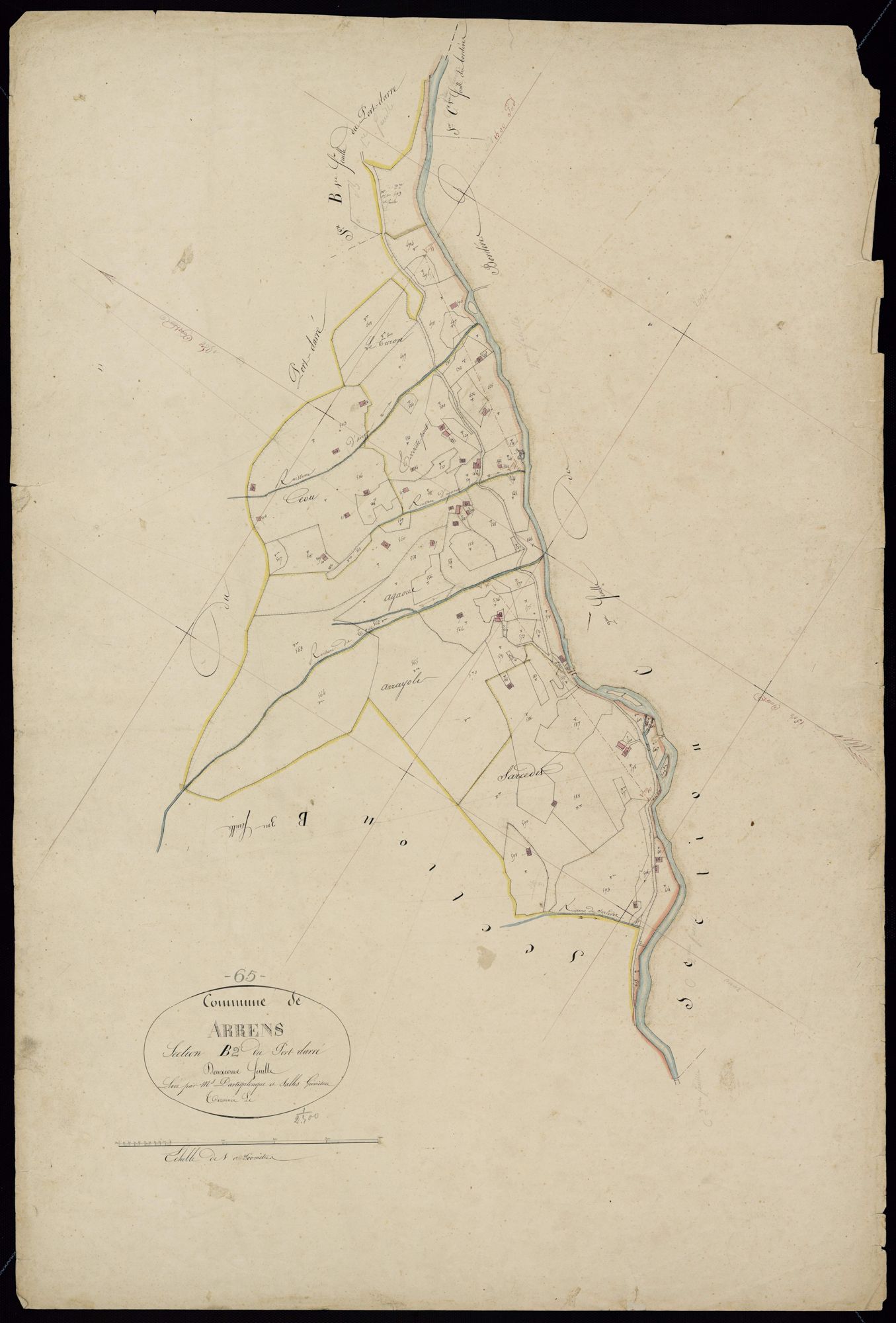 Arrens-Marsous - Arrens.- Section B, 2e feuille