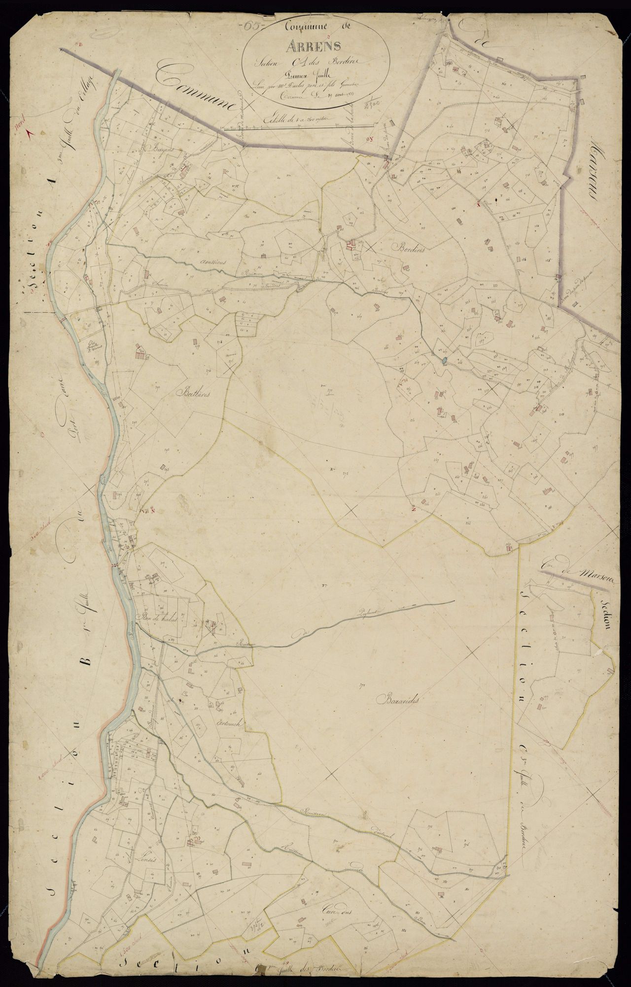 Arrens-Marsous - Arrens.- Section C, 1re feuille