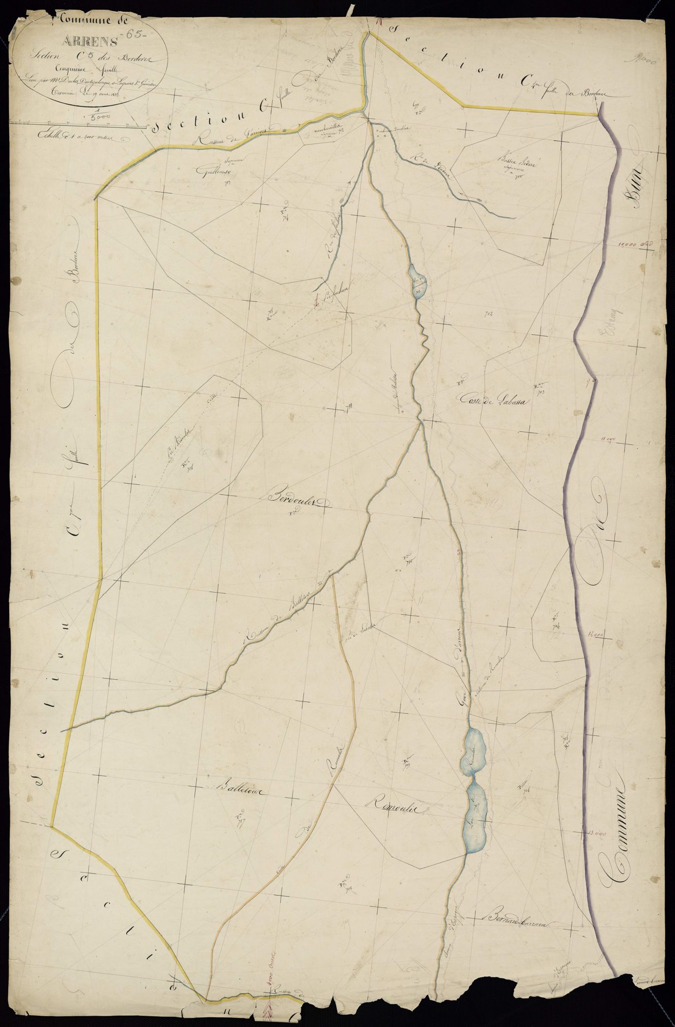 Arrens-Marsous - Arrens.- Section C, 5e feuille