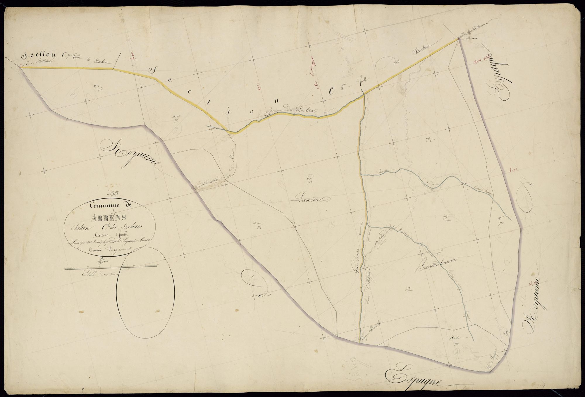 Arrens-Marsous - Arrens.- Section C, 6e feuille