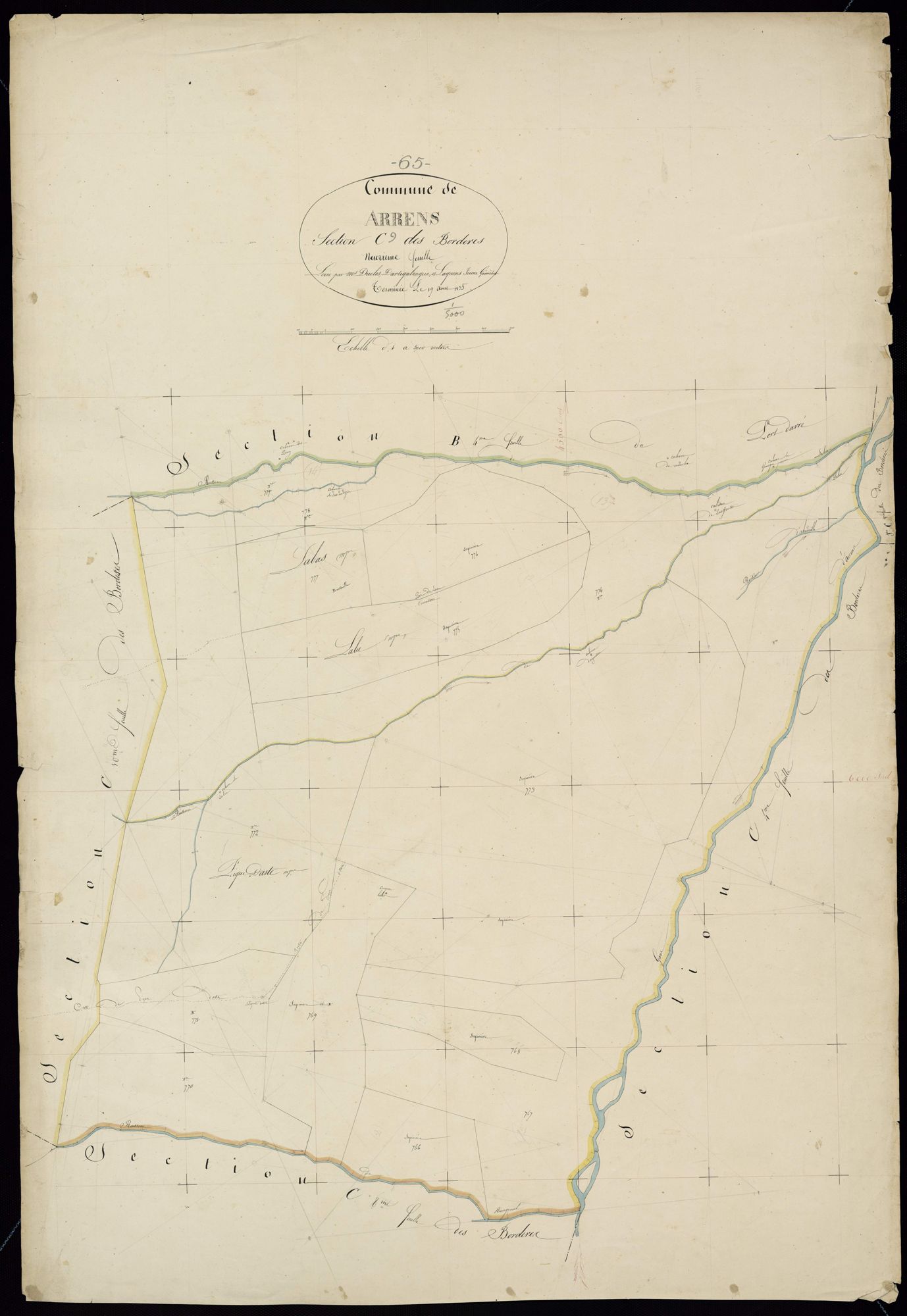 Arrens-Marsous - Arrens.- Section C, 9e feuille