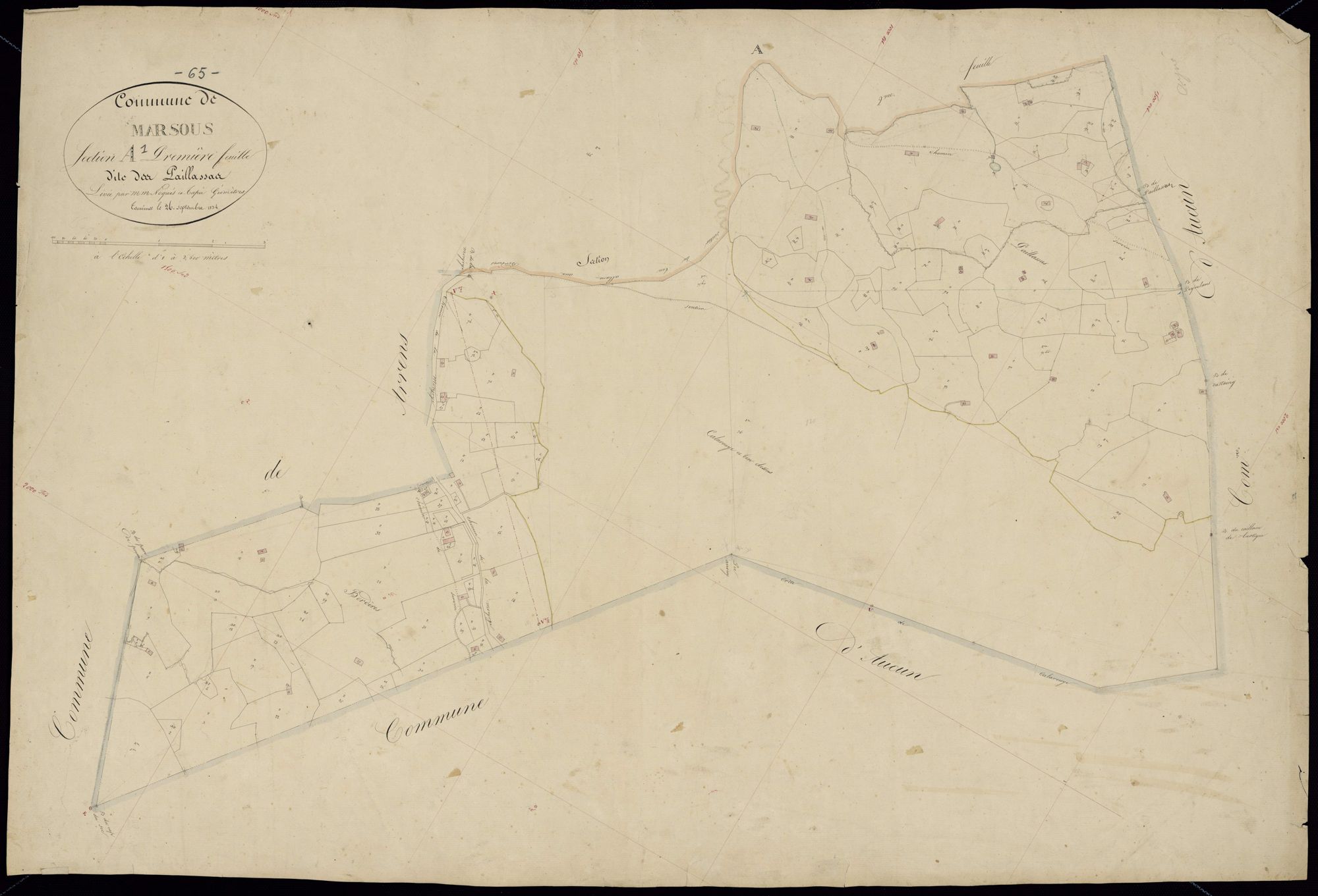 Arrens-Marsous - Marsous.- Section A, 1re feuille
