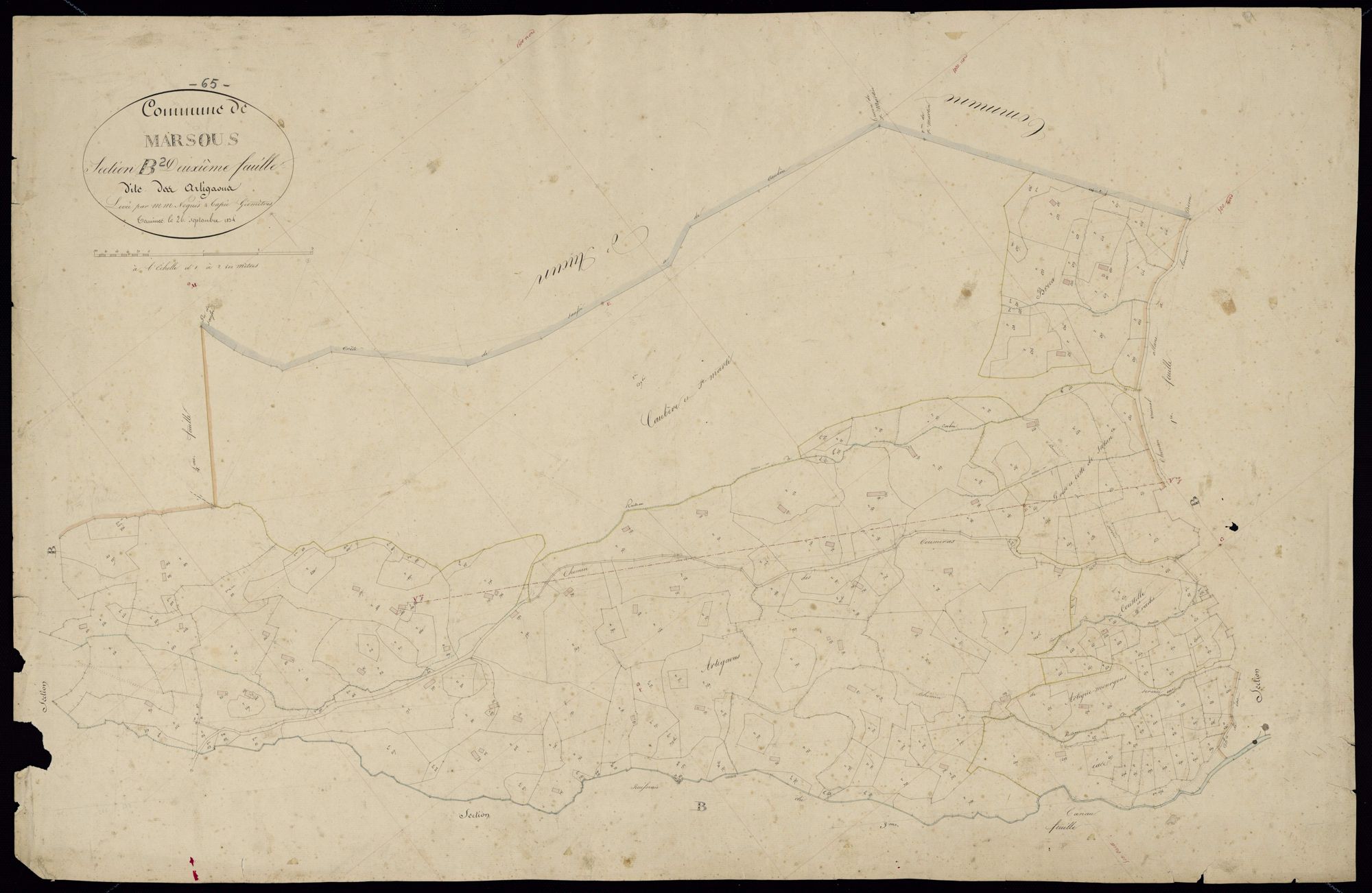 Arrens-Marsous - Marsous.- Section B, 2e feuille