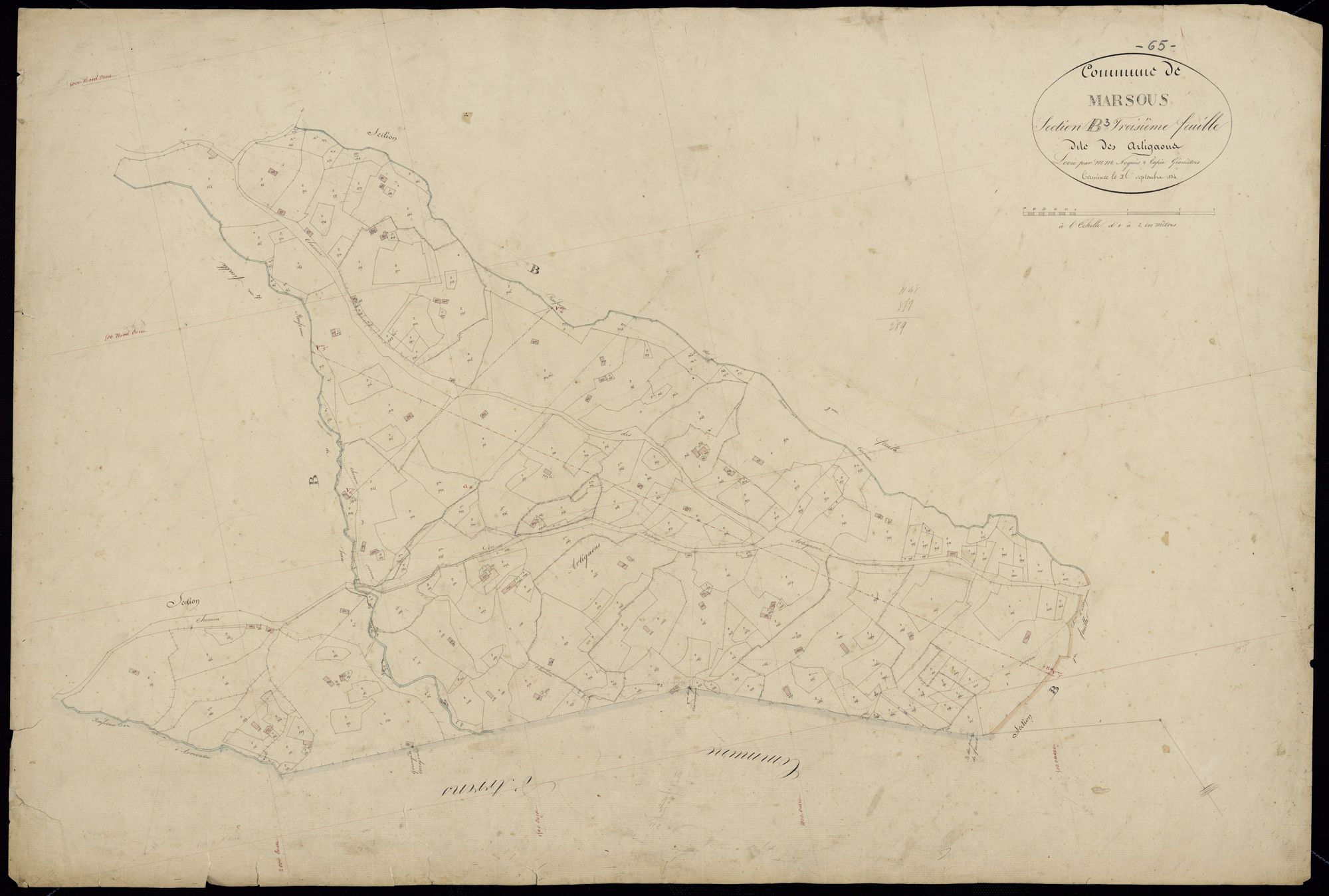 Arrens-Marsous - Marsous.- Section B, 3e feuille