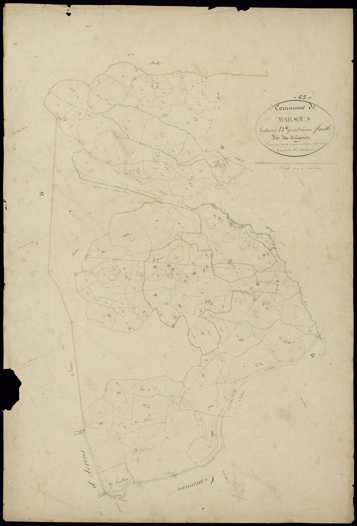 Arrens-Marsous - Marsous.- Section B, 4e feuille