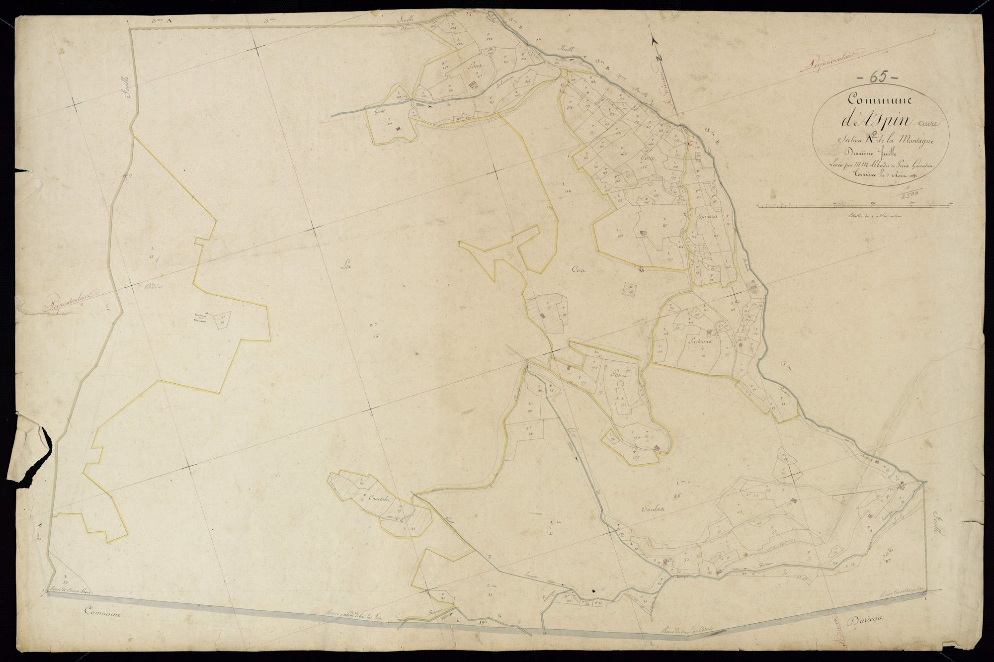 Aspin-Aure - Aspin-Aure.- Section A, 2e feuille