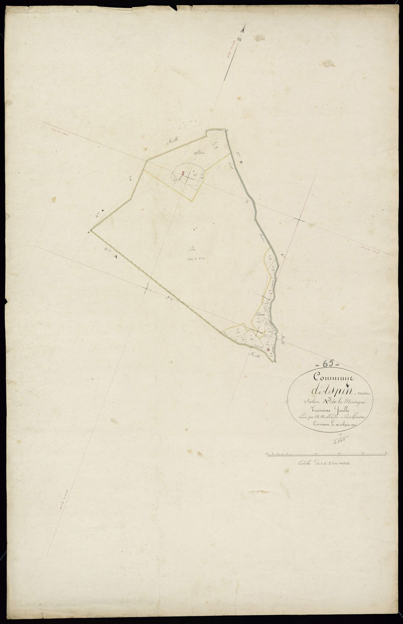 Aspin-Aure - Aspin-Aure.- Section A, 3e feuille