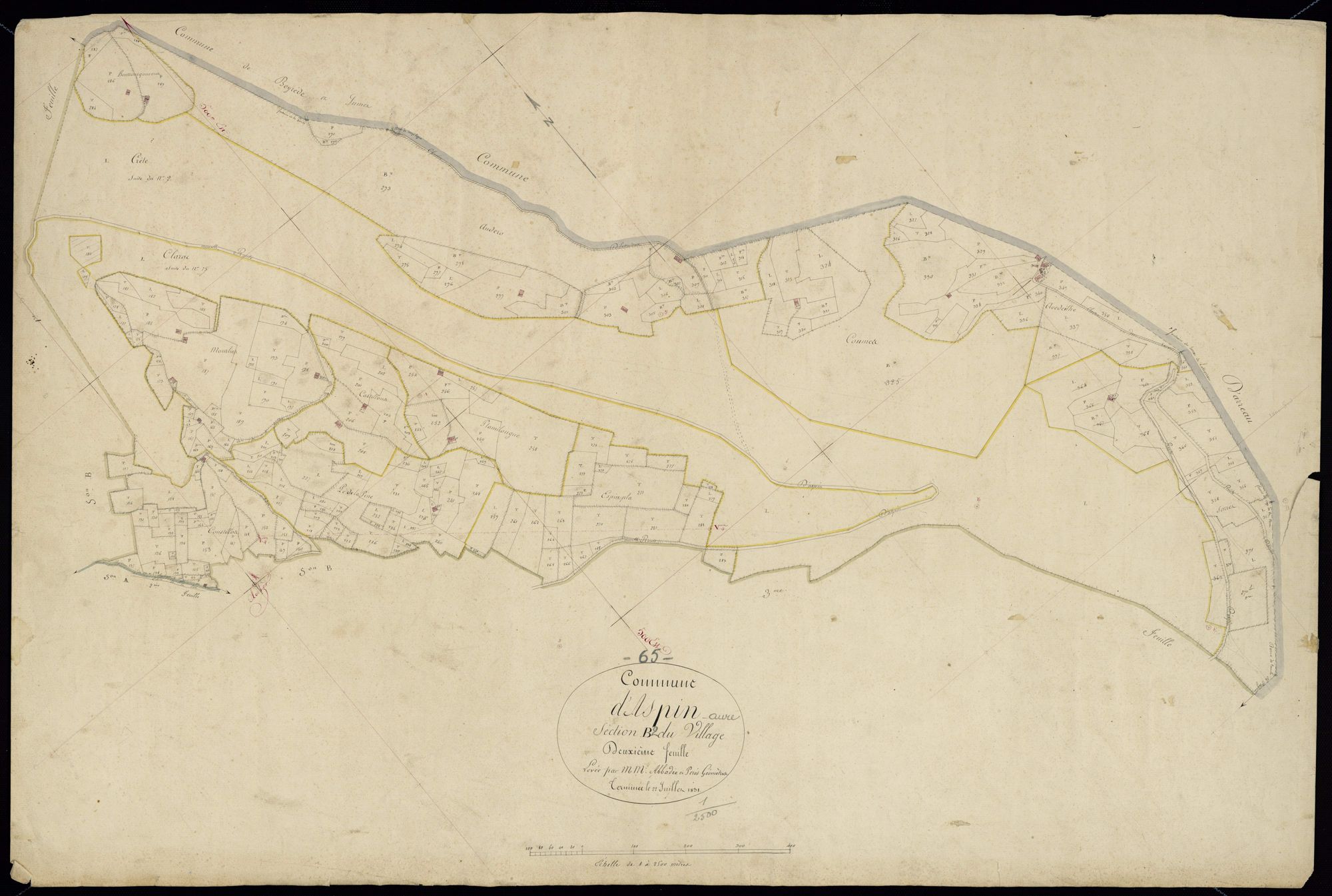Aspin-Aure - Aspin-Aure.- Section B, 2e feuille