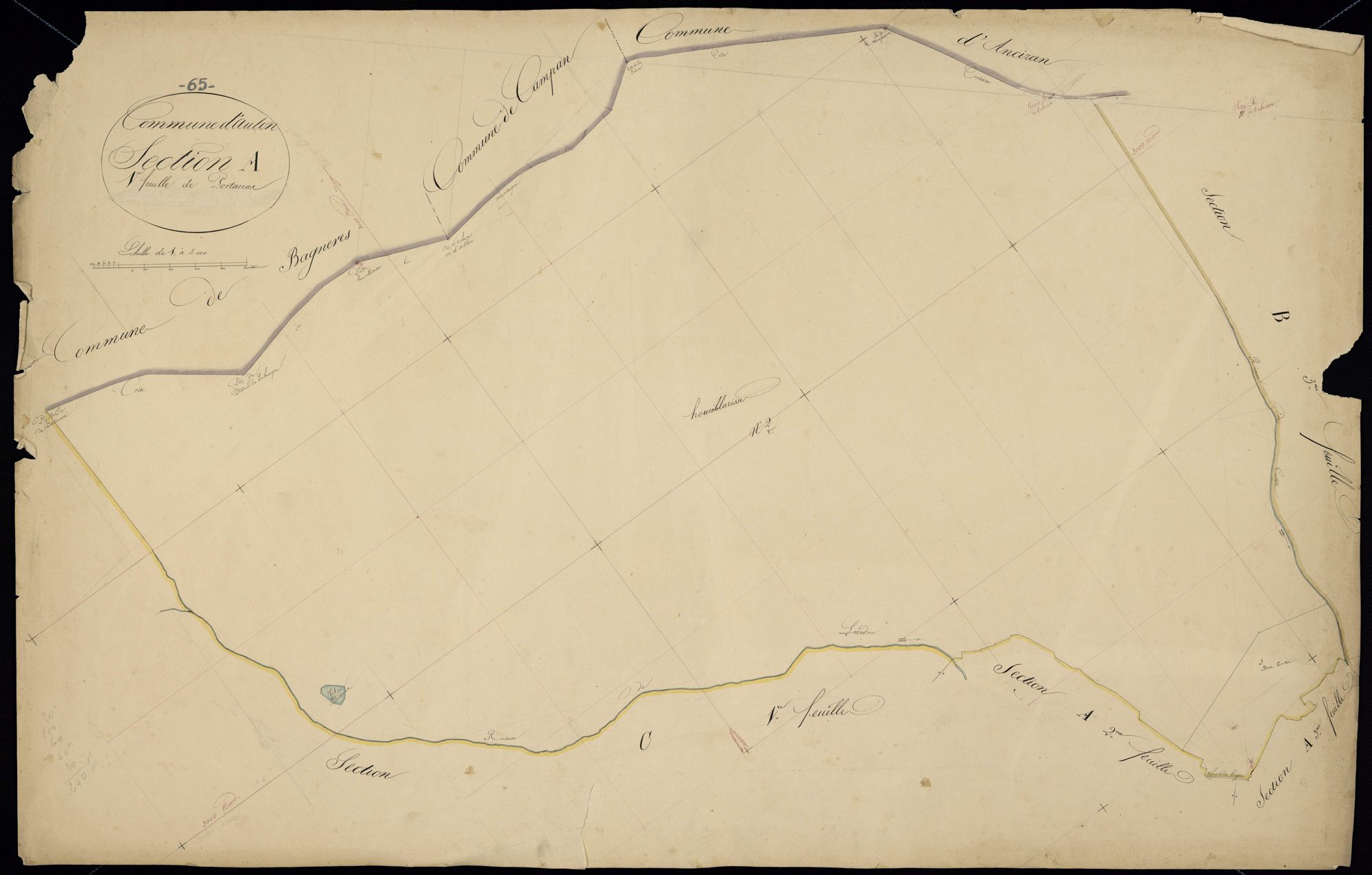 Aulon - Aulon.- Section A, 1re feuille