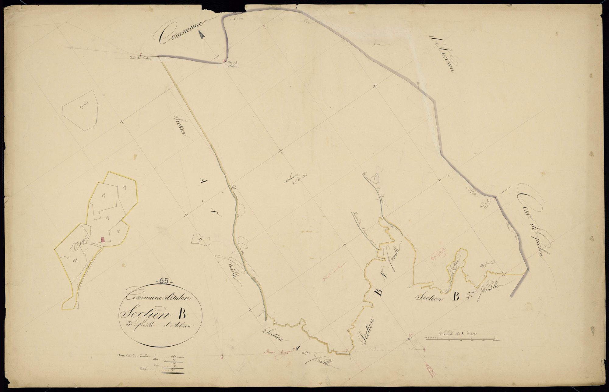 Aulon - Aulon.- Section B, 3e feuille