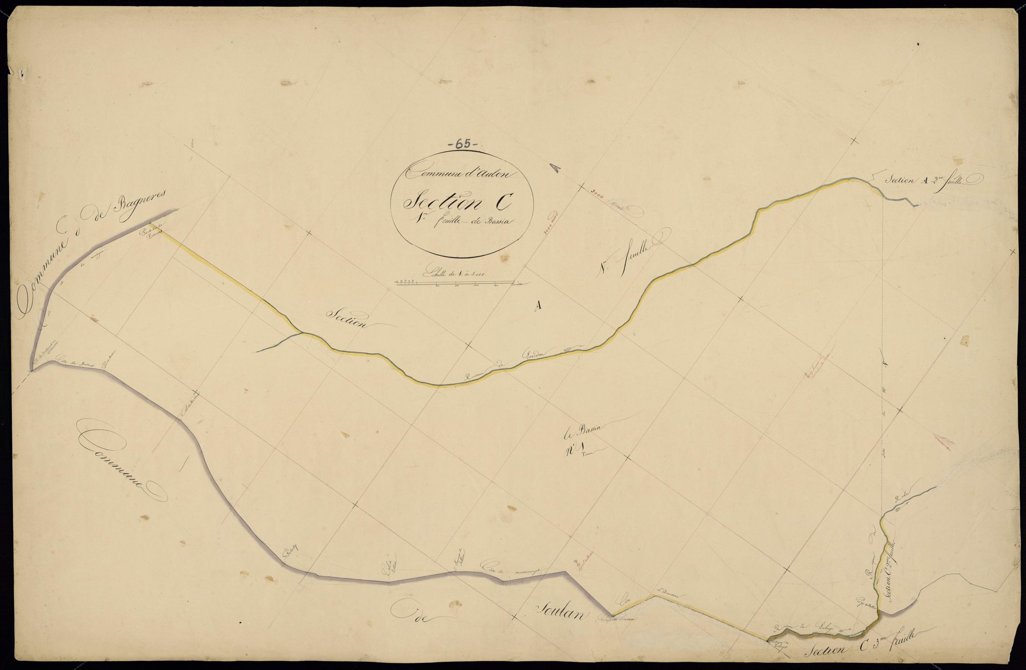 Aulon - Aulon.- Section C, 1re feuille
