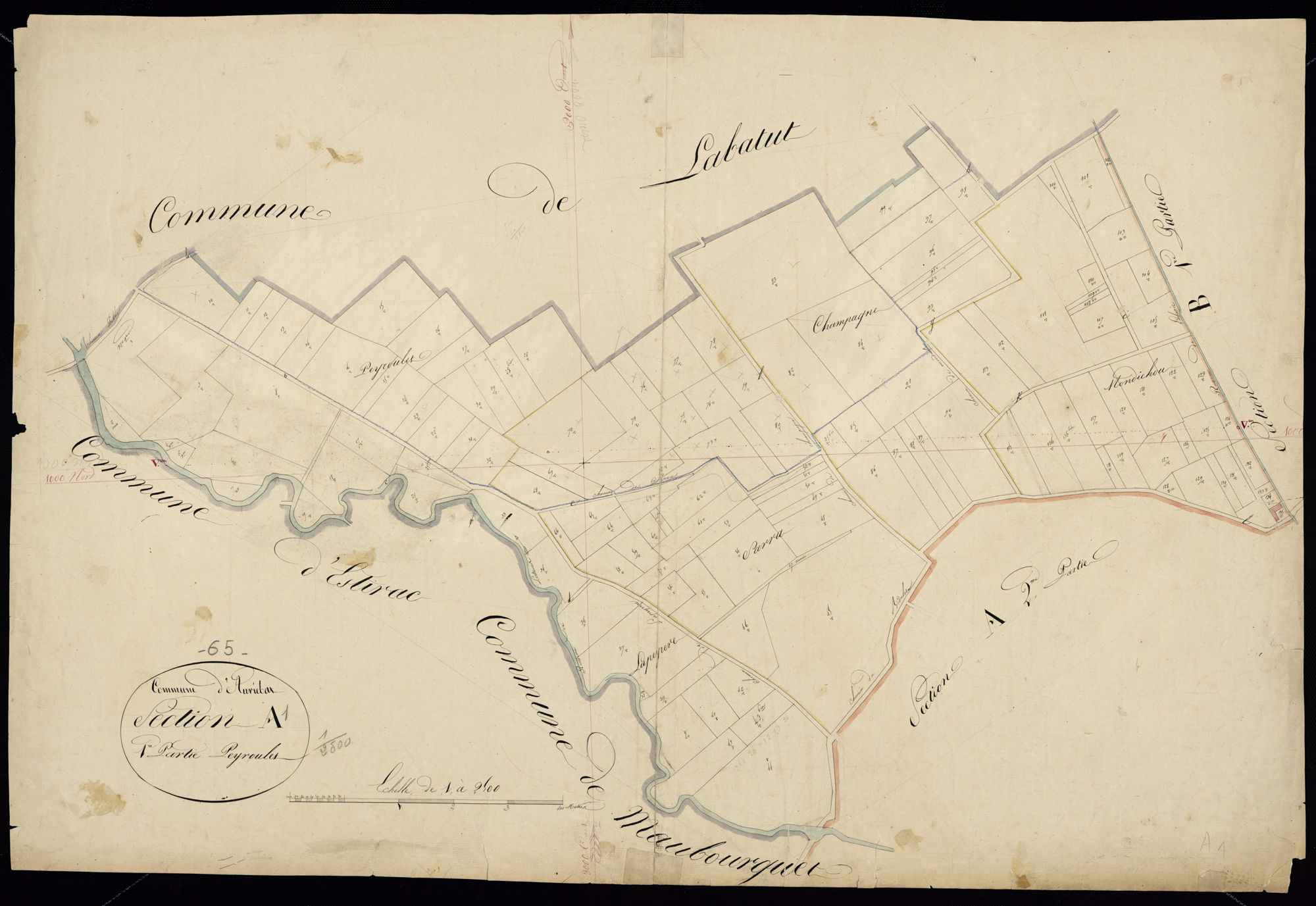 Auriébat - Auriébat.- Section A, 1re feuille
