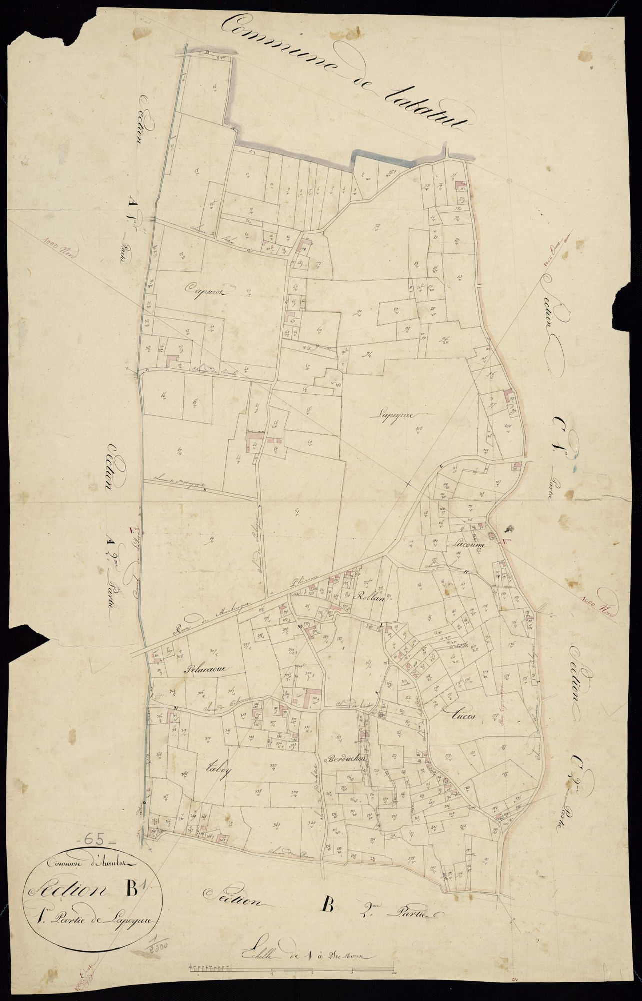 Auriébat - Auriébat.- Section B, 1re feuille