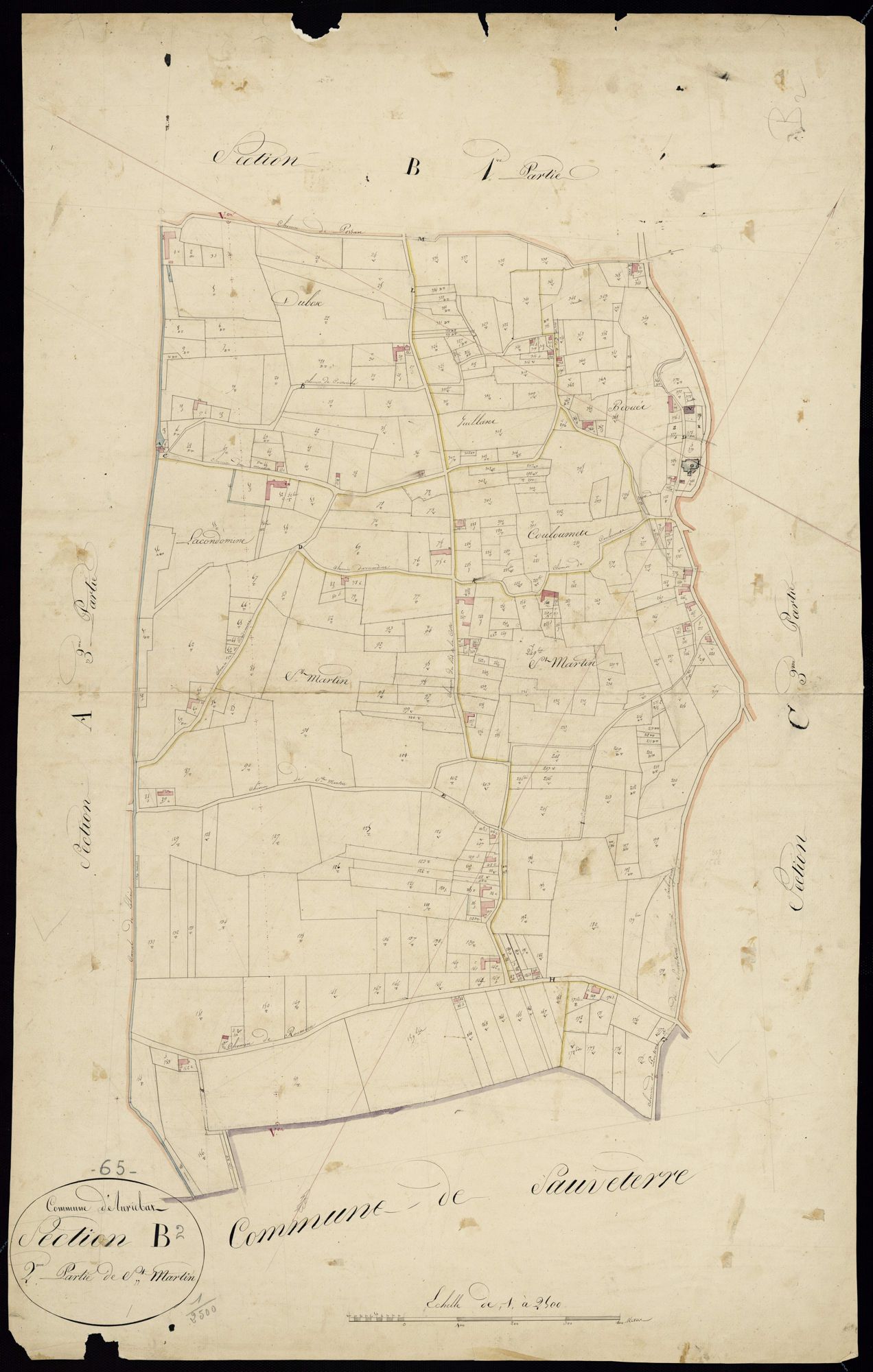 Auriébat - Auriébat.- Section B, 2e feuille