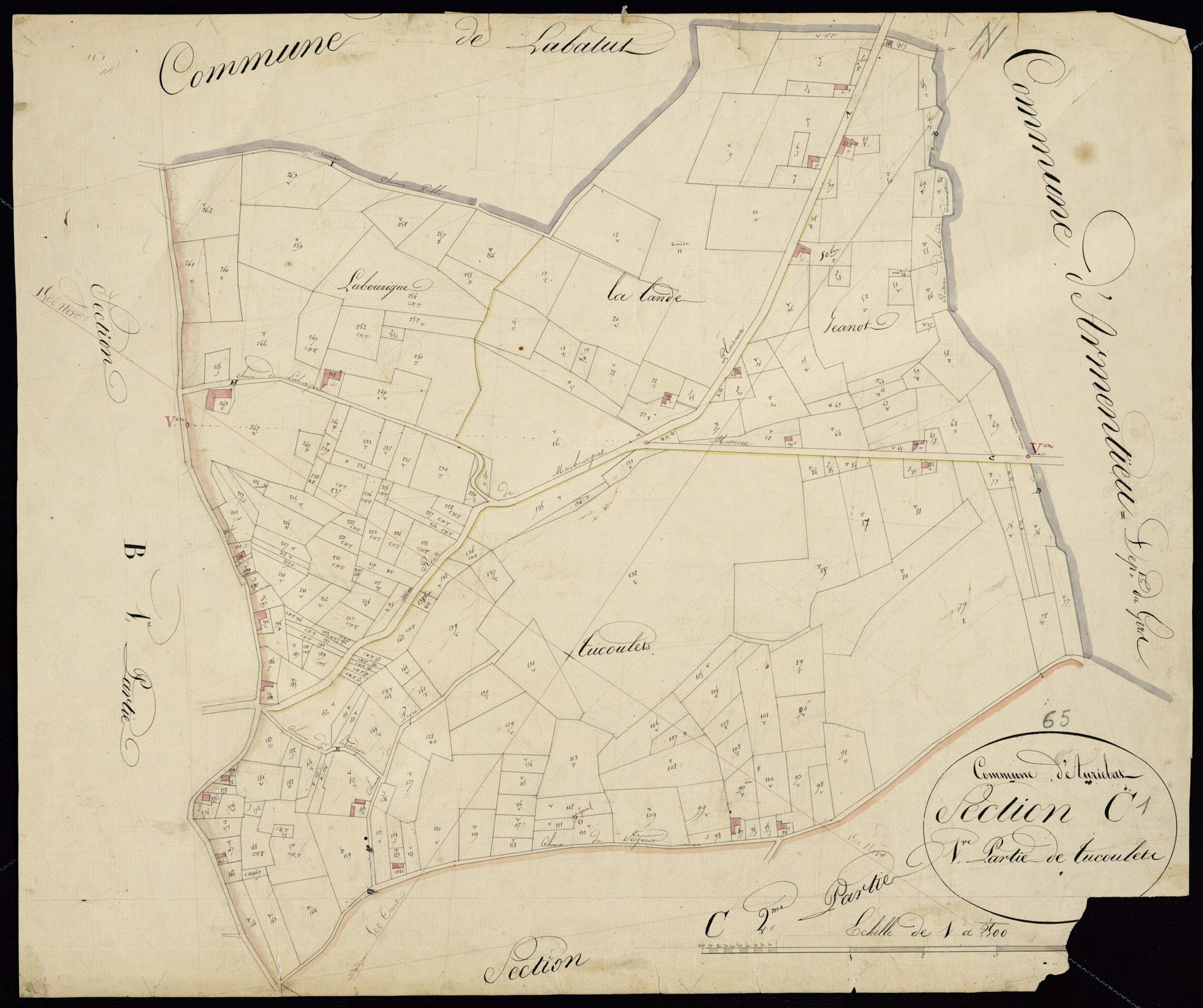 Auriébat - Auriébat.- Section C, 1re feuille