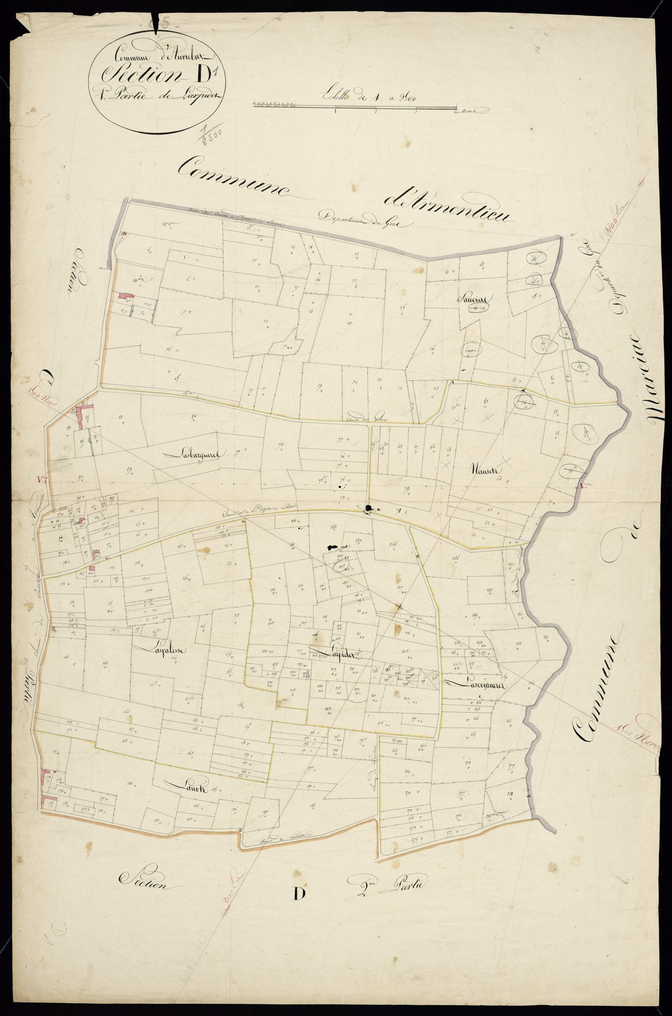 Auriébat - Auriébat.- Section D, 1re feuille