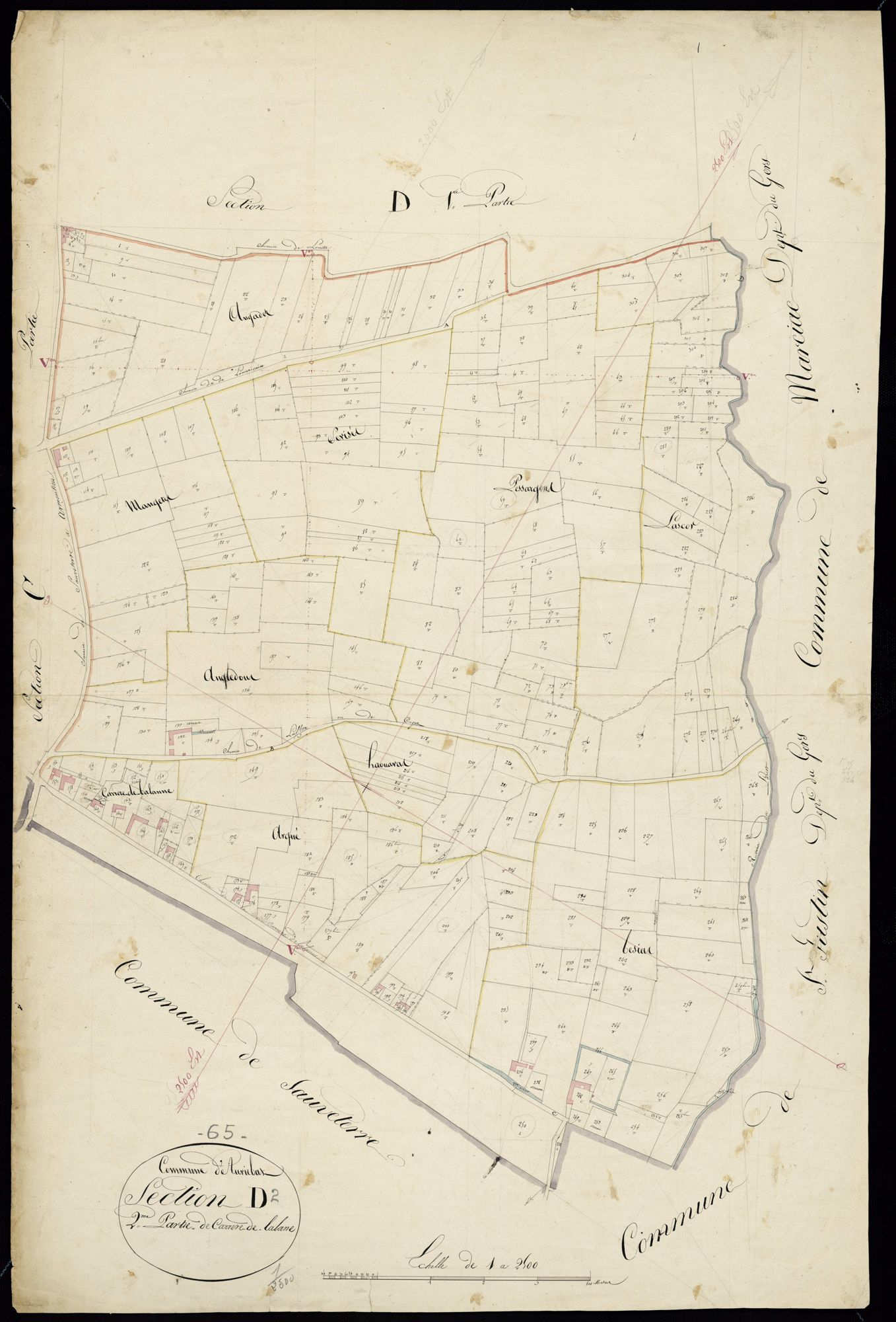 Auriébat - Auriébat.- Section D, 2e feuille