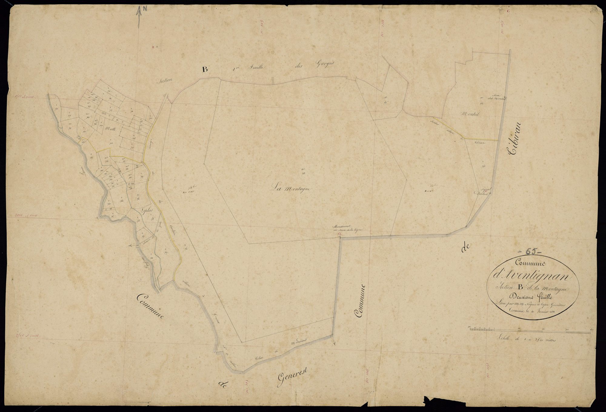 Aventignan - Aventignan.- Section B, 2e feuille