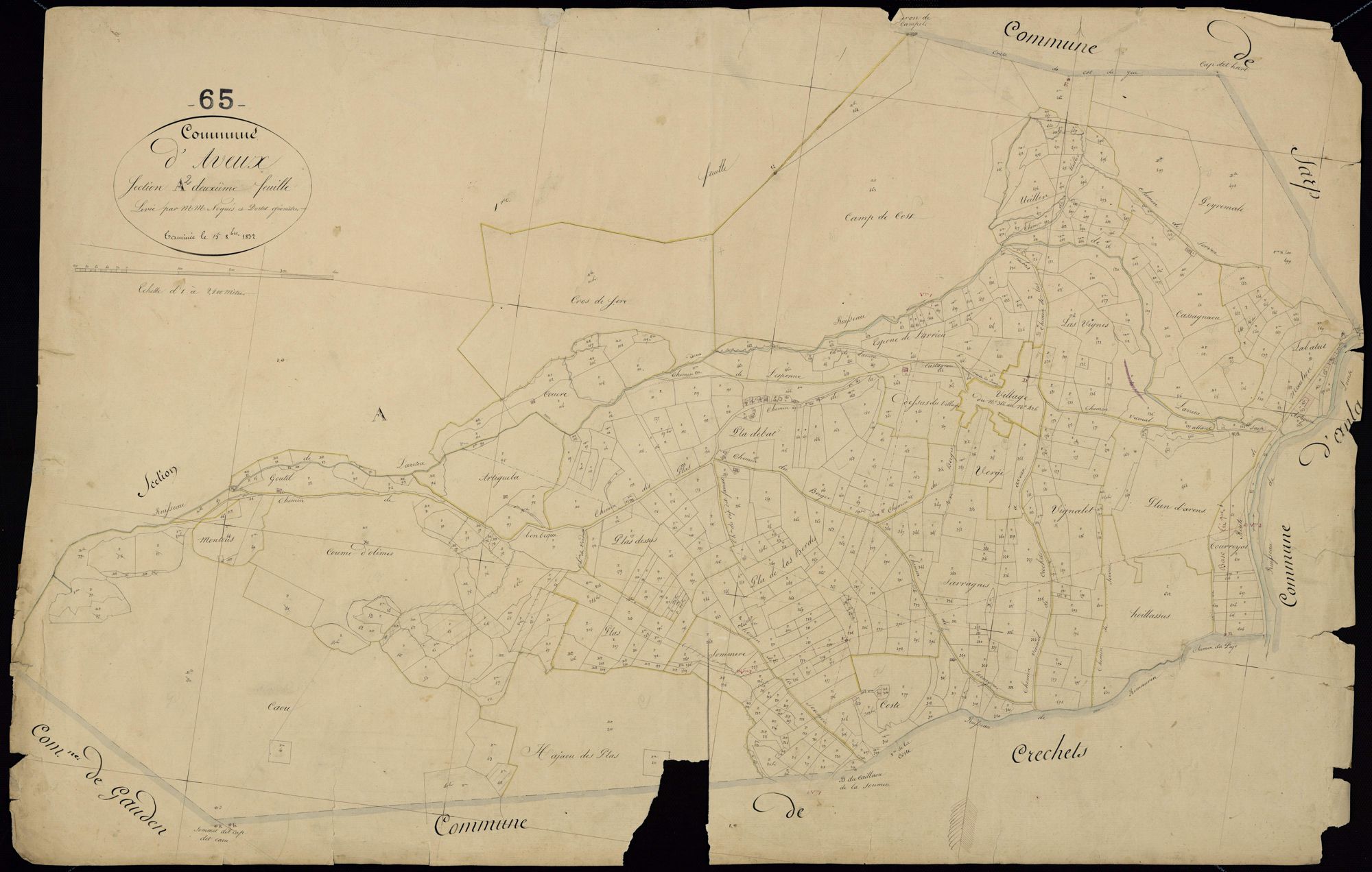 Aveux - Aveux.- Section A, 2e feuille