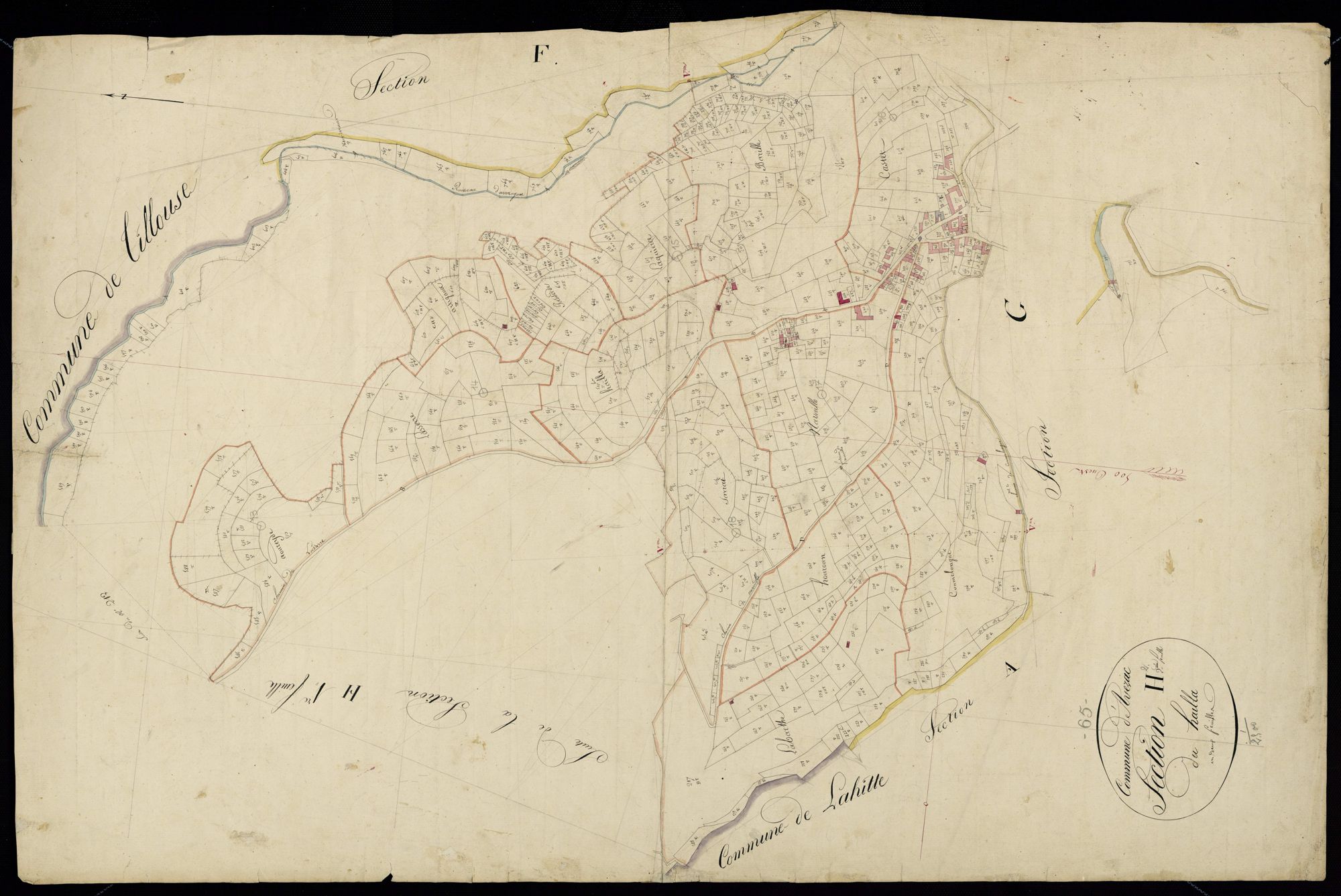 Avezac-Prat-Lahitte - Avezac-Prat.- Section H, 2e feuille