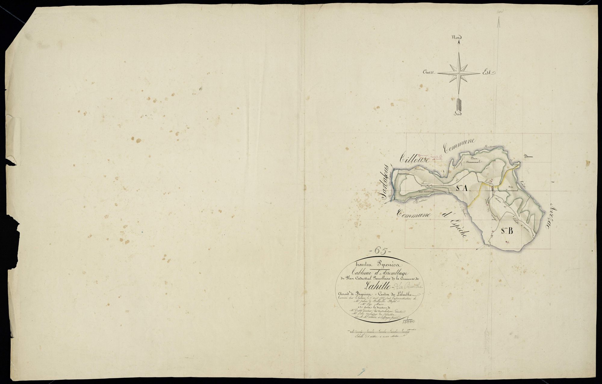 Avezac-Prat-Lahitte - Lahitte-La-Barthe.- Tableau d'assemblage