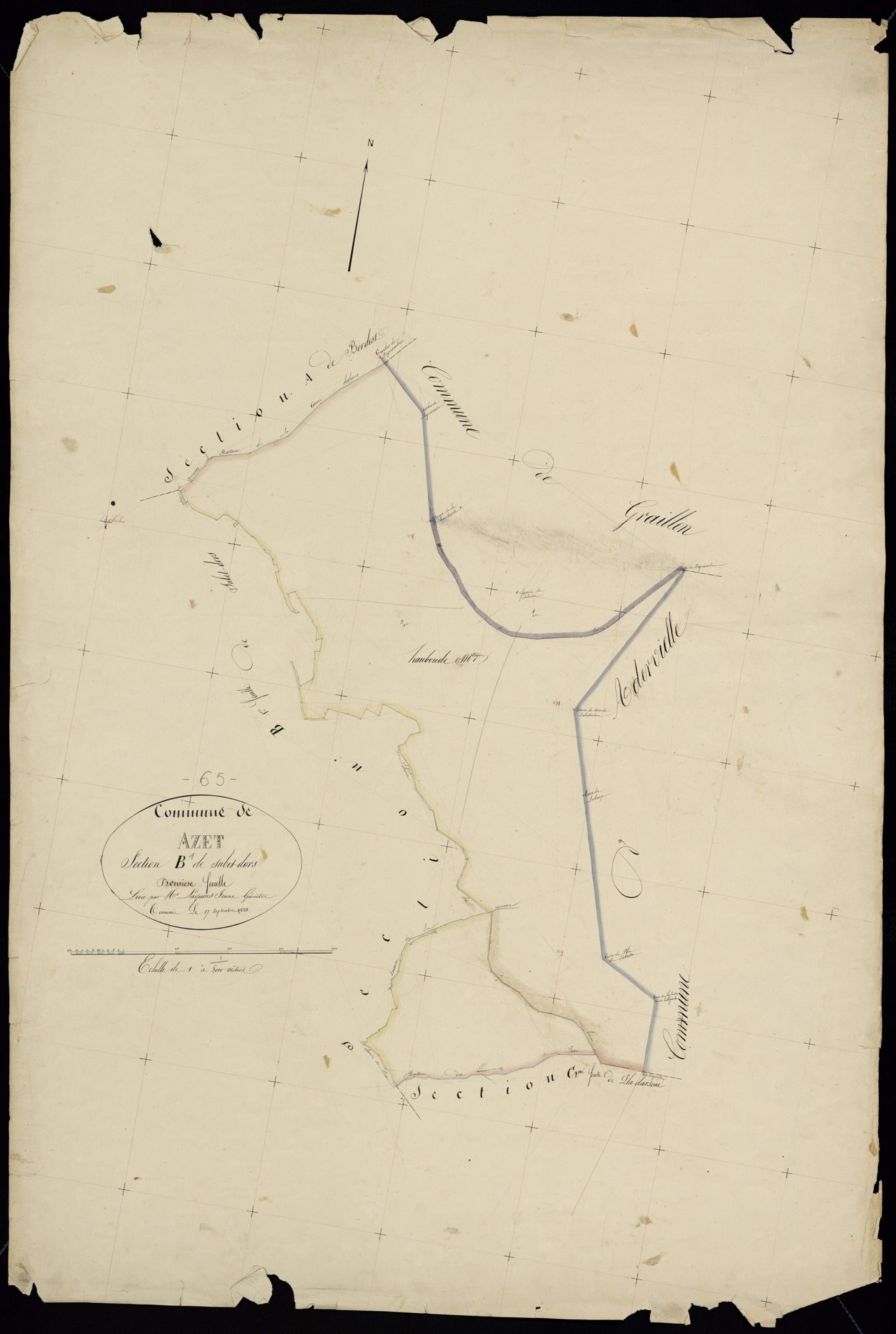 Azet - Azet.- Section B, 1re feuille