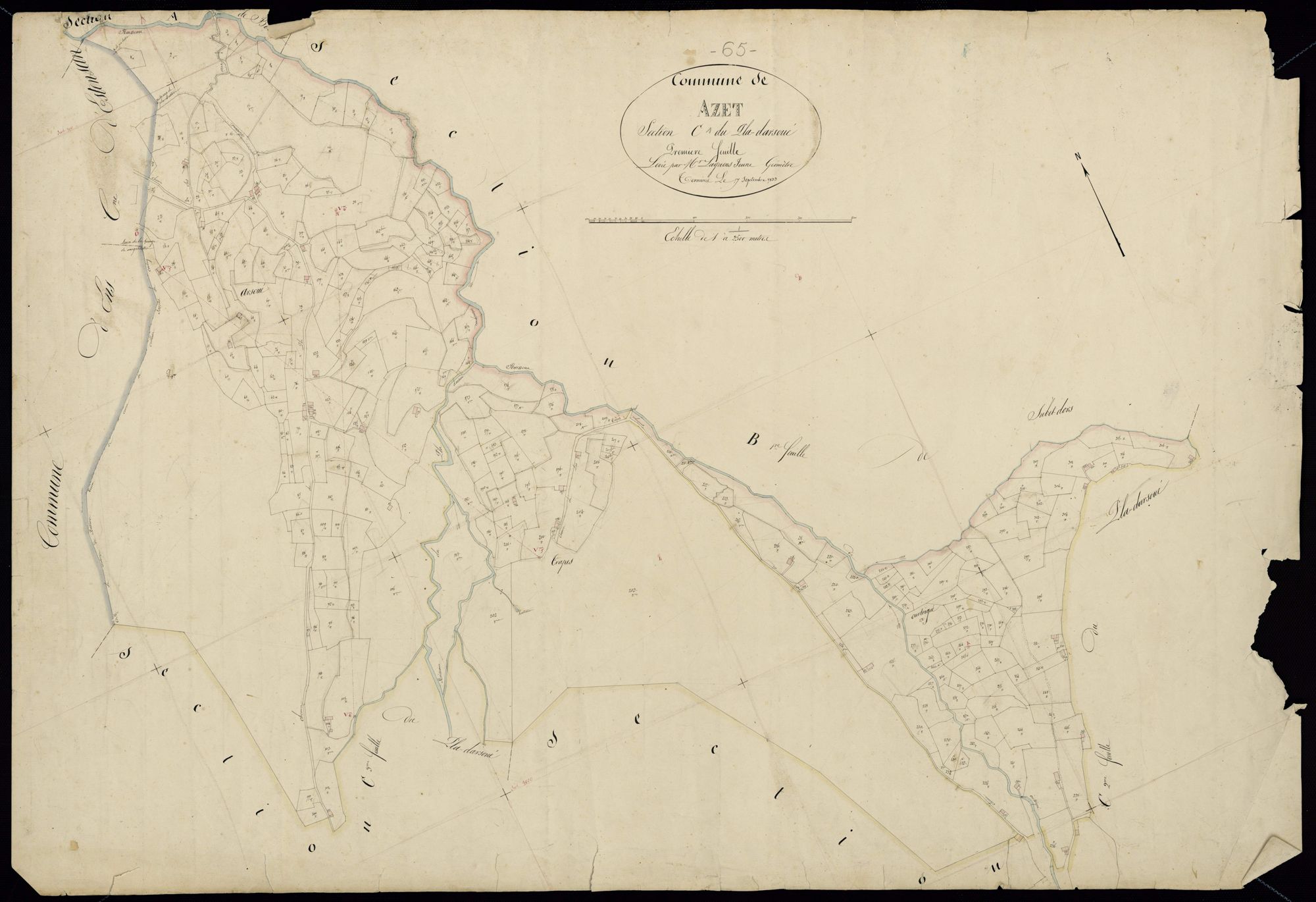 Azet - Azet.- Section C, 1re feuille