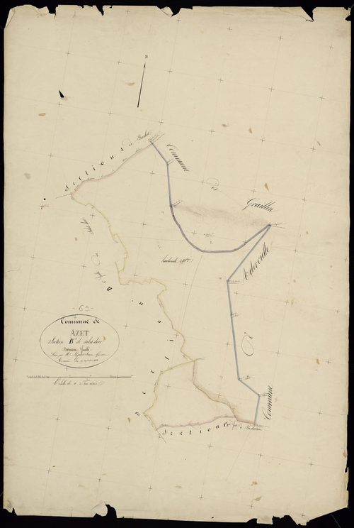 Azet - Azet.- Section B, 1re feuille