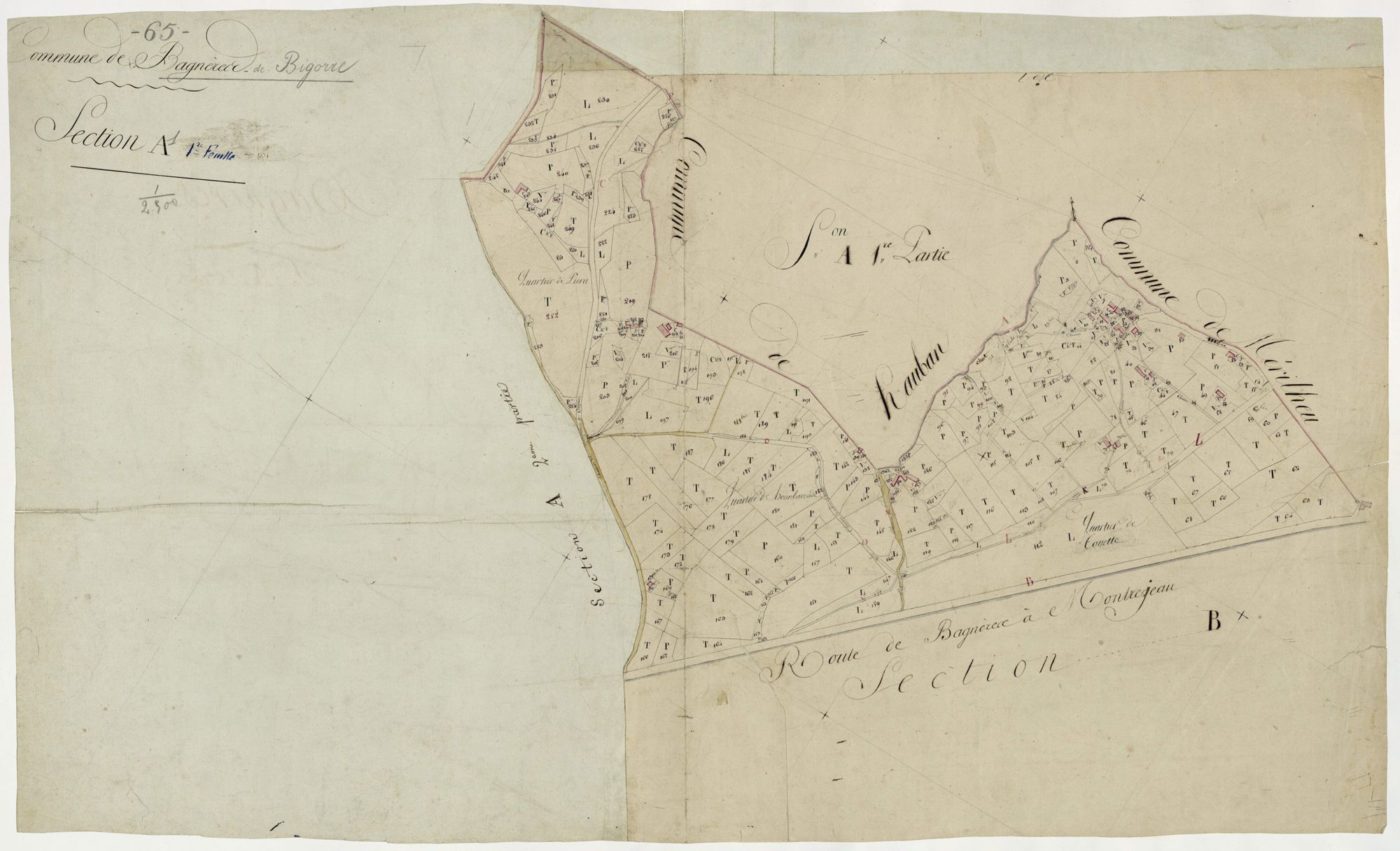 Bagnères-de-Bigorre - Bagnères-de-Bigorre.- Section A, 1re feuille