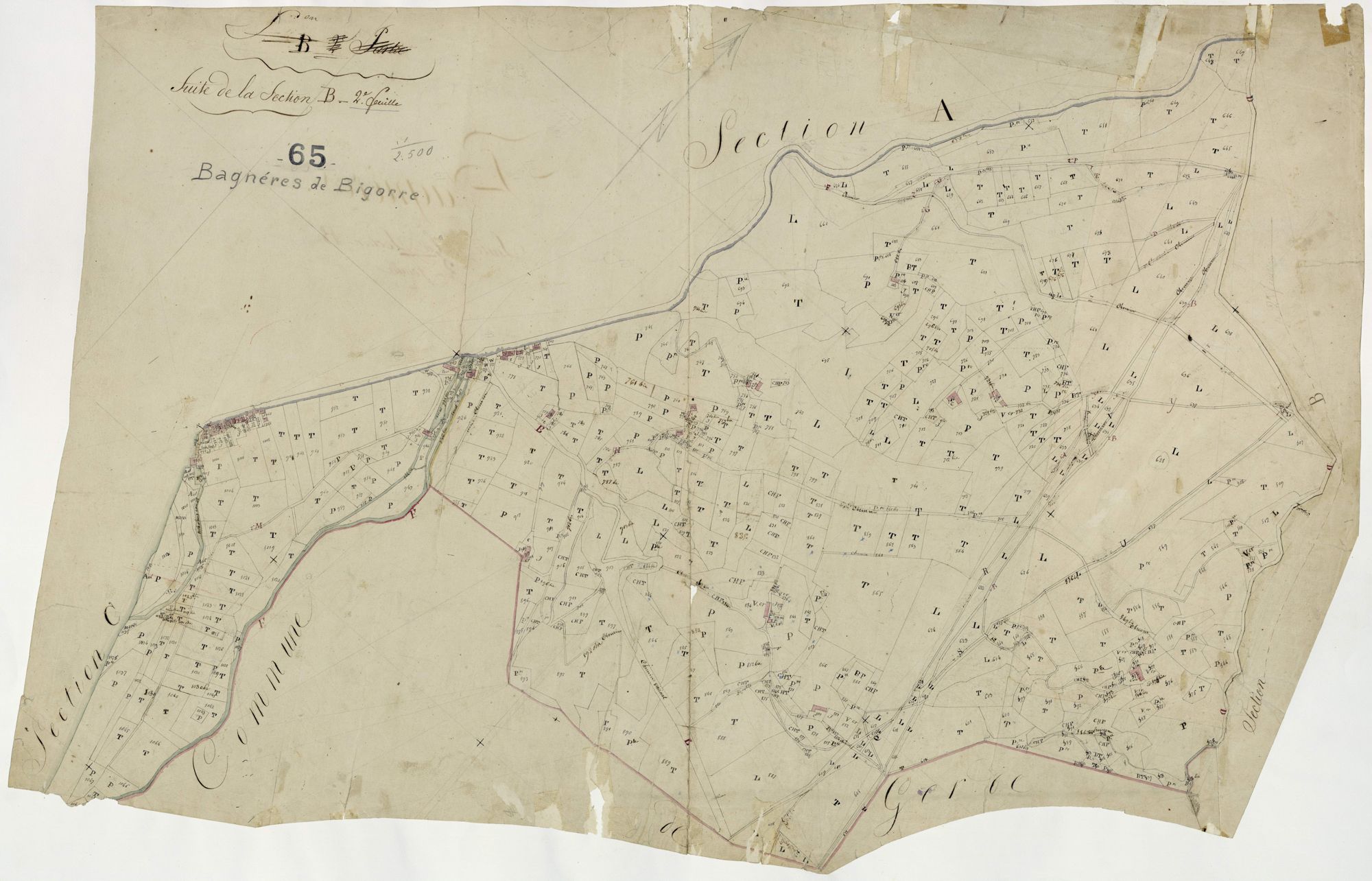 Bagnères-de-Bigorre - Bagnères-de-Bigorre.- Section B, 2e feuille