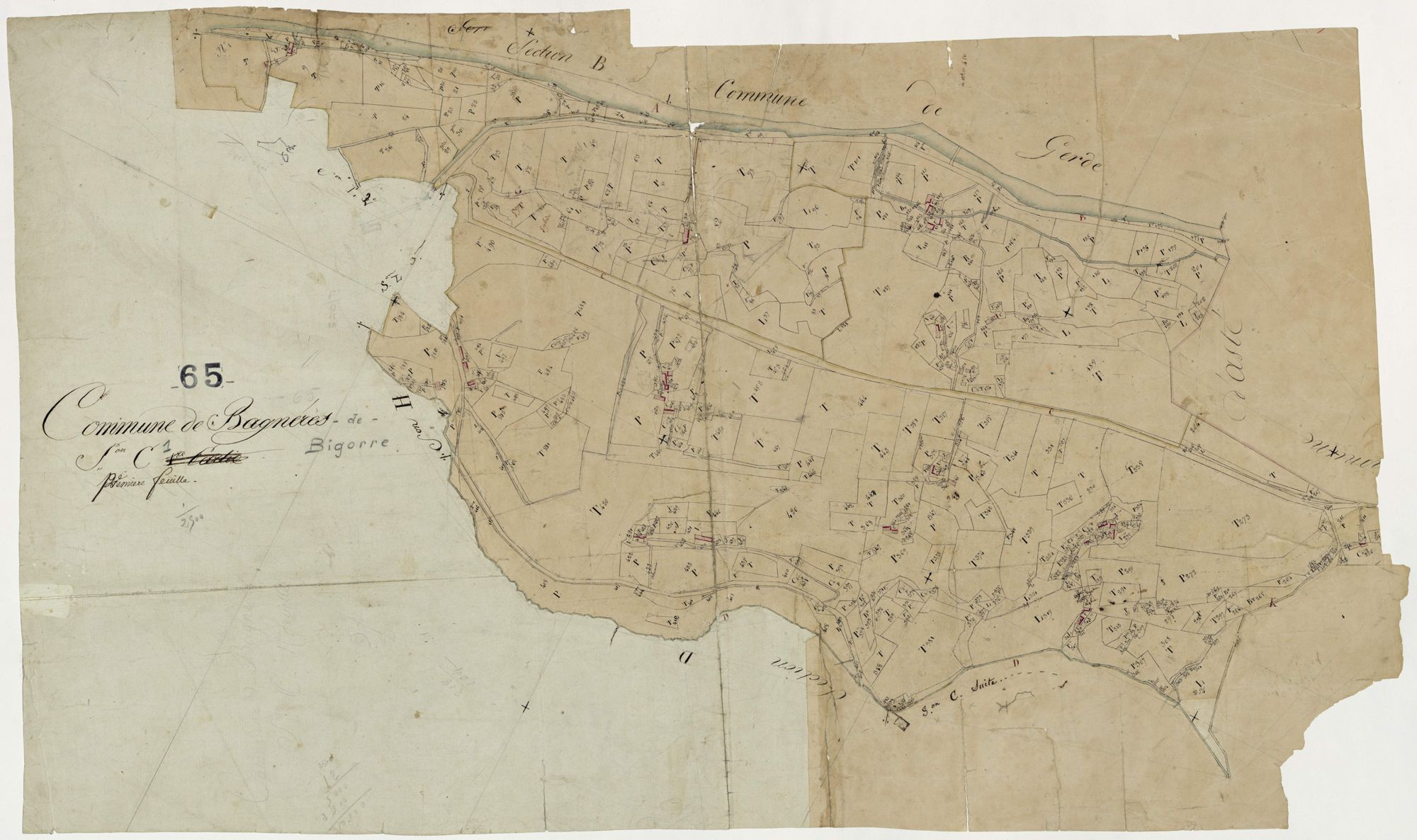 Bagnères-de-Bigorre - Bagnères-de-Bigorre.- Section C, 1re feuille