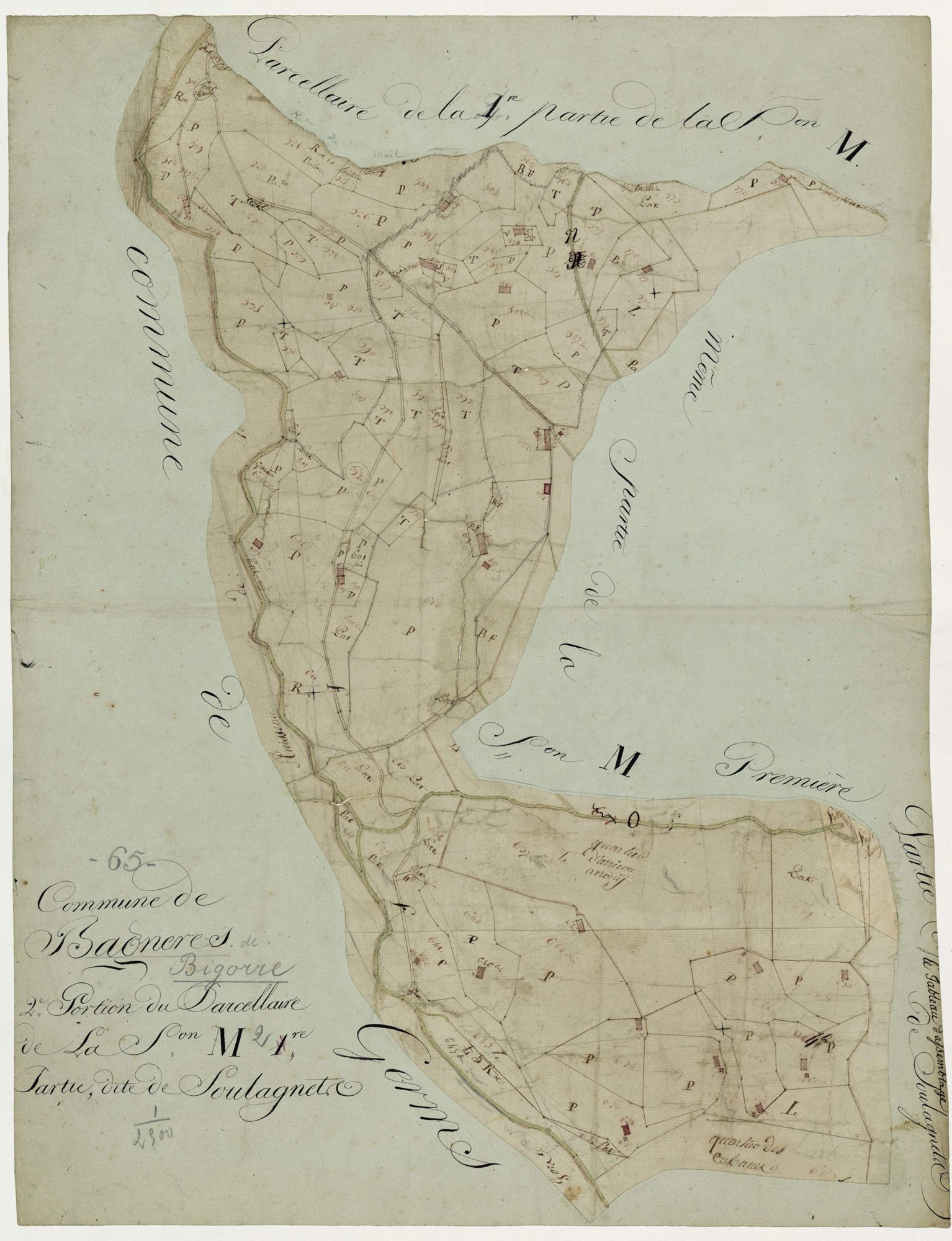 Bagnères-de-Bigorre - Bagnères-de-Bigorre.- Section M, 1re partie, 2e feuille