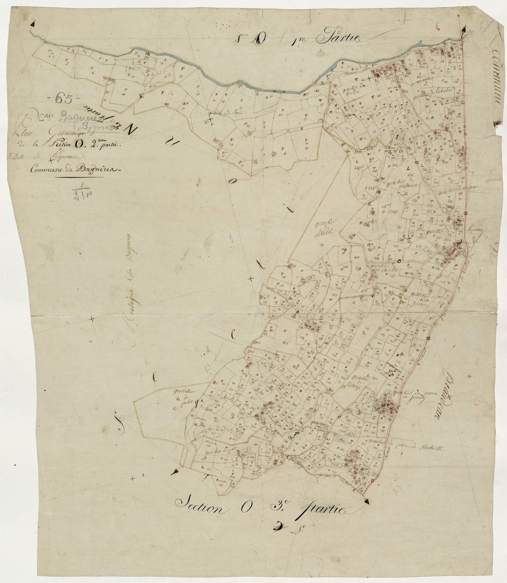 Bagnères-de-Bigorre - Bagnères-de-Bigorre.- Section O, 2e feuille