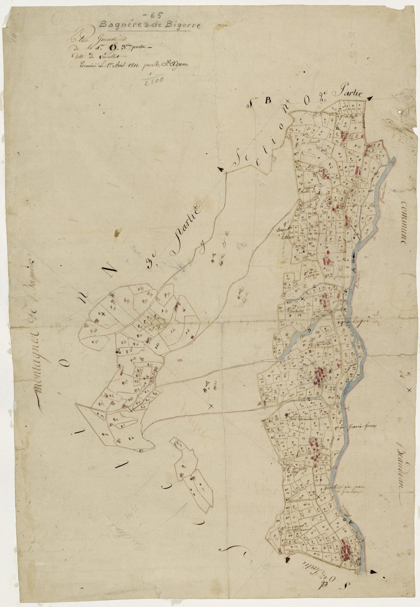Bagnères-de-Bigorre - Bagnères-de-Bigorre.- Section O, 3e feuille