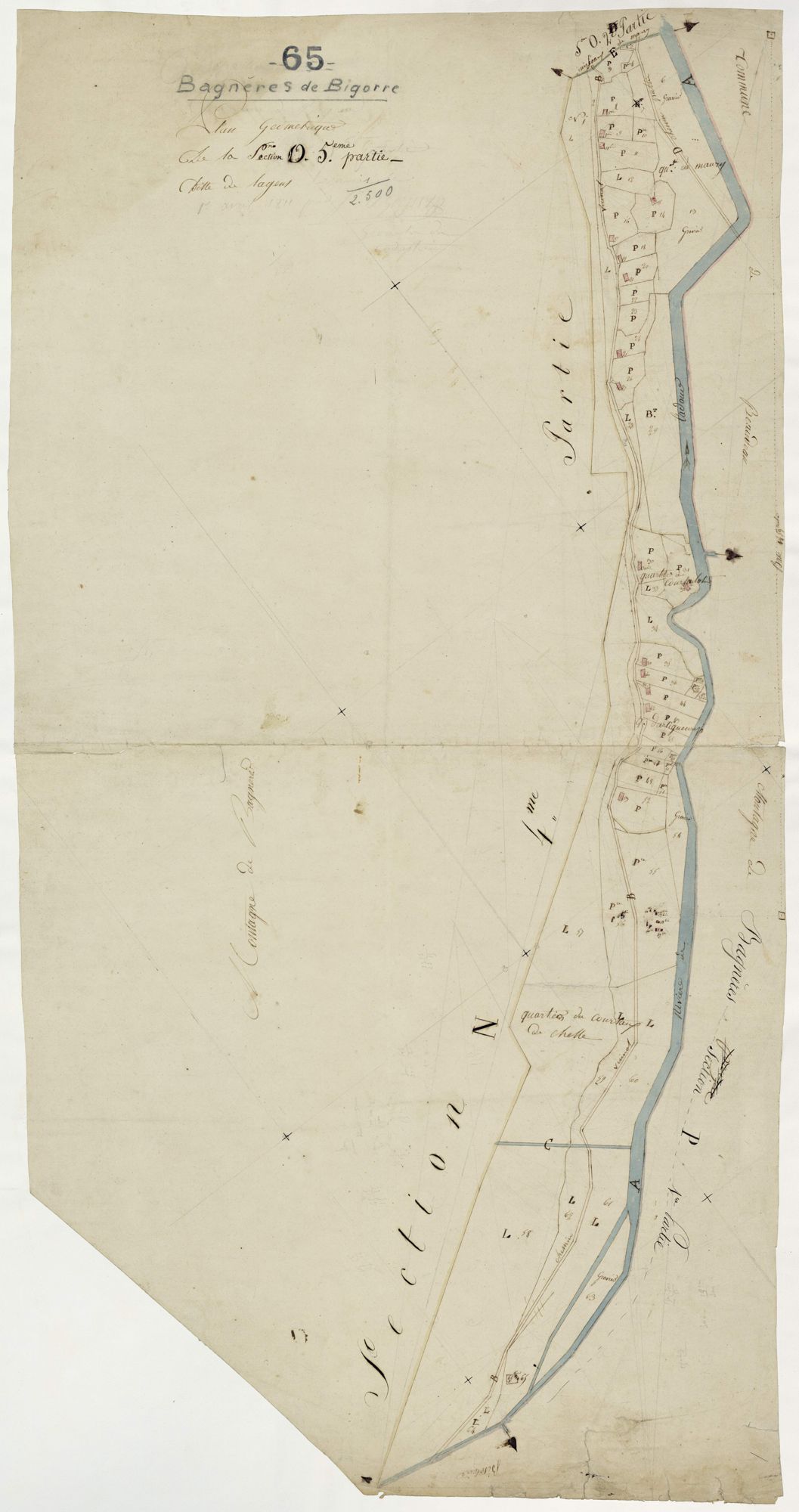 Bagnères-de-Bigorre - Bagnères-de-Bigorre.- Section O, 5e feuille