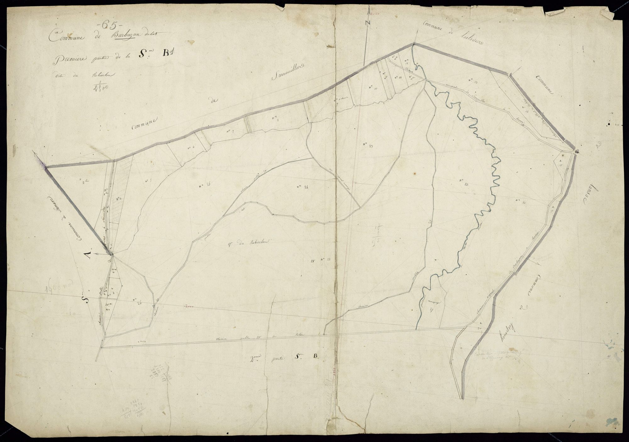Barbazan-Debat - Barbazan-Debat.- Section B, 1re feuille