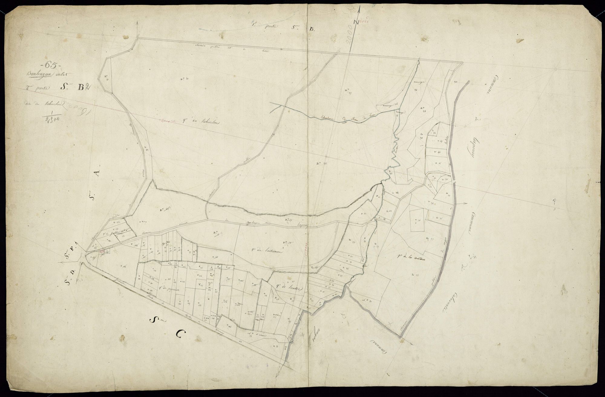 Barbazan-Debat - Barbazan-Debat.- Section B, 2e feuille