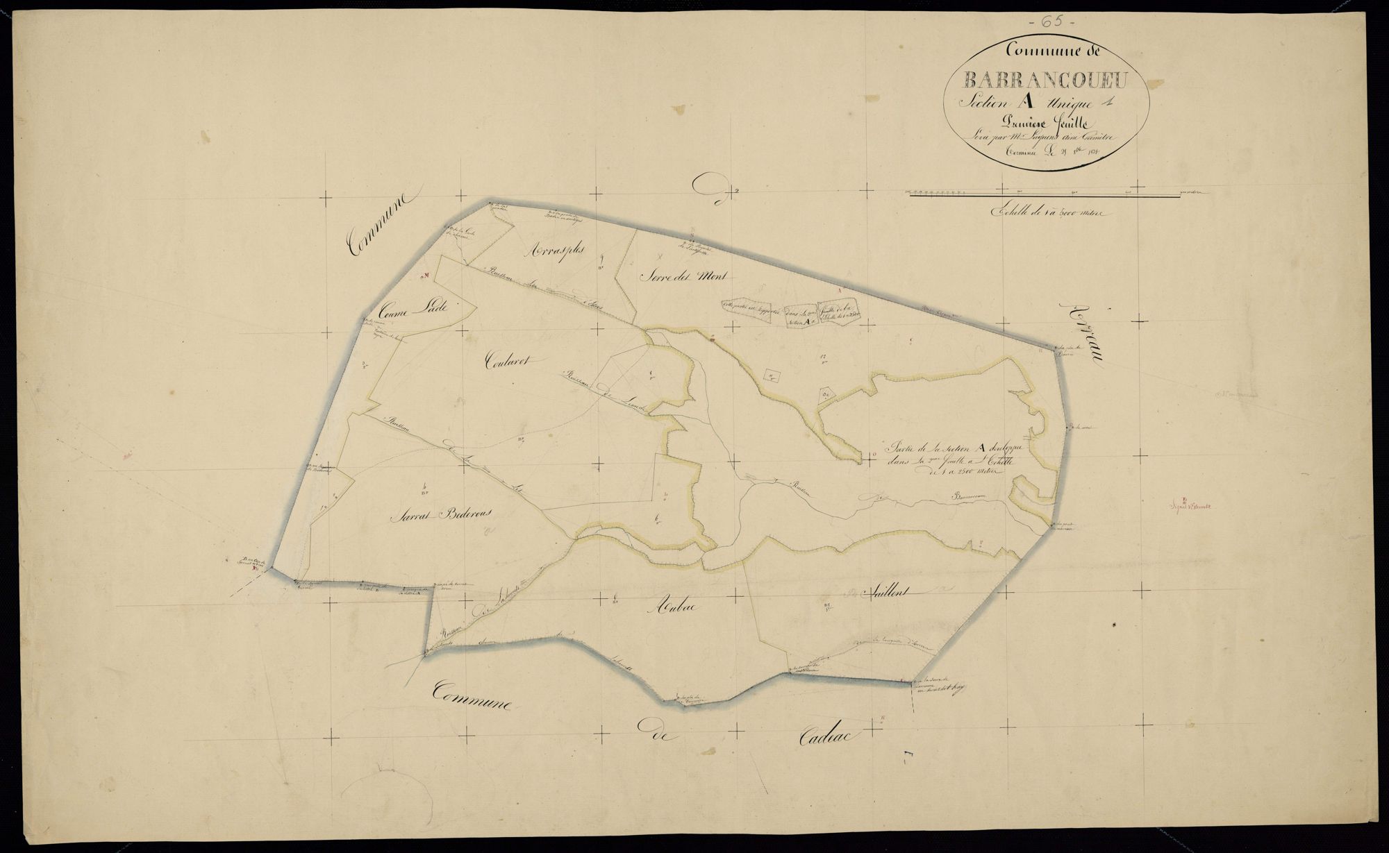 Barrancoueu - Barrancoueu.- Section A, 1re feuille