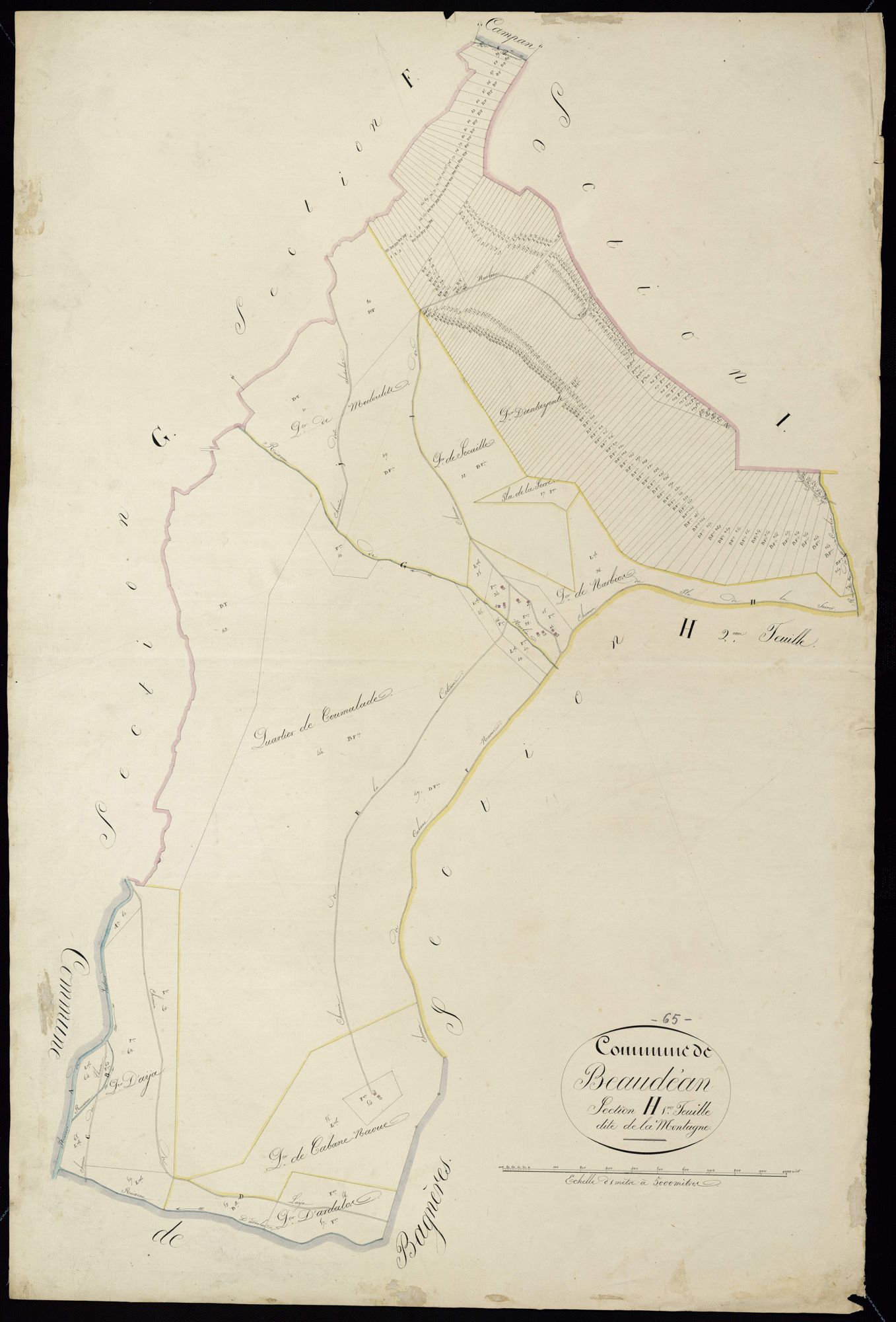 Beaudéan - Beaudéan.- Section H, 1re feuille