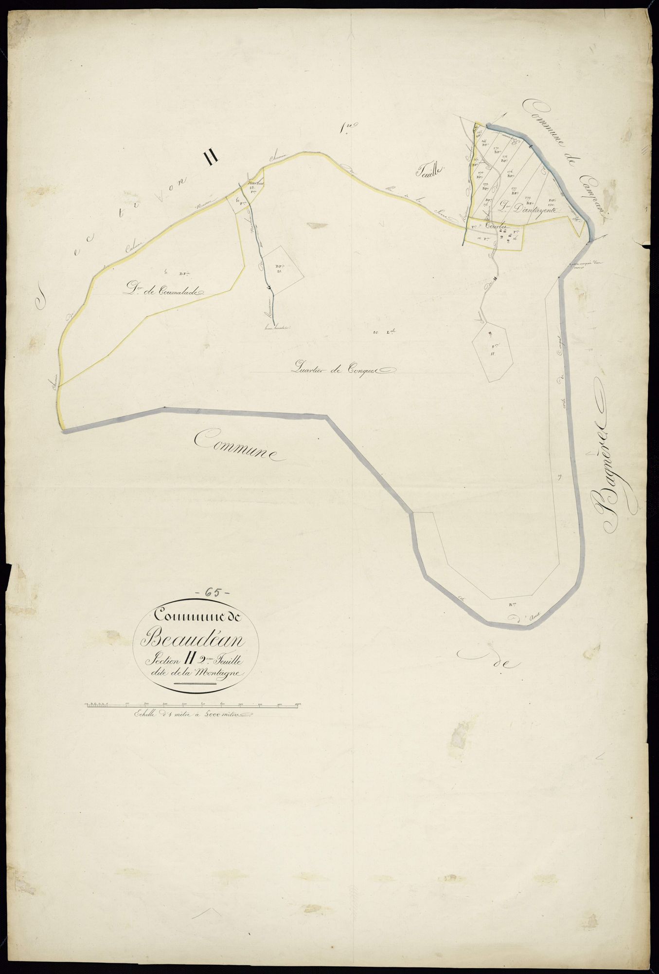 Beaudéan - Beaudéan.- Section H, 2e feuille