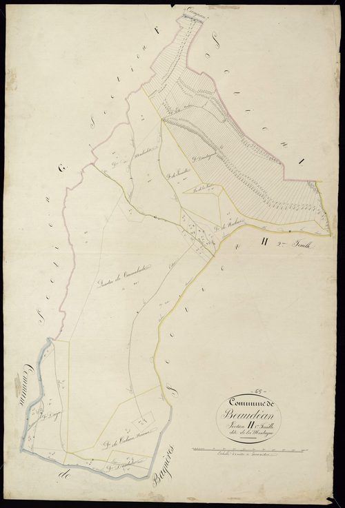 Beaudéan - Beaudéan.- Section H, 1re feuille
